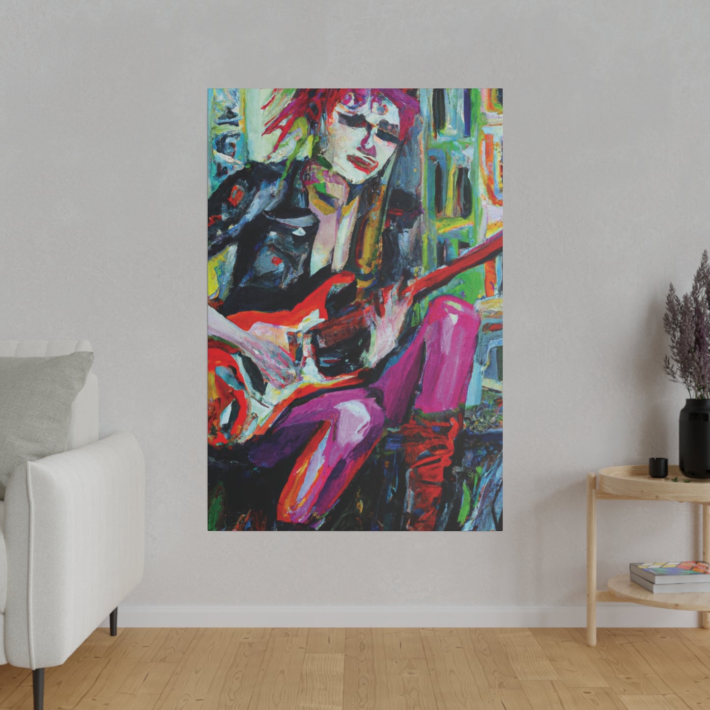 5002A - Rockstar Oil Painting Style Print | Poster | Home Decor | Wall Art | Music Art | Canvas