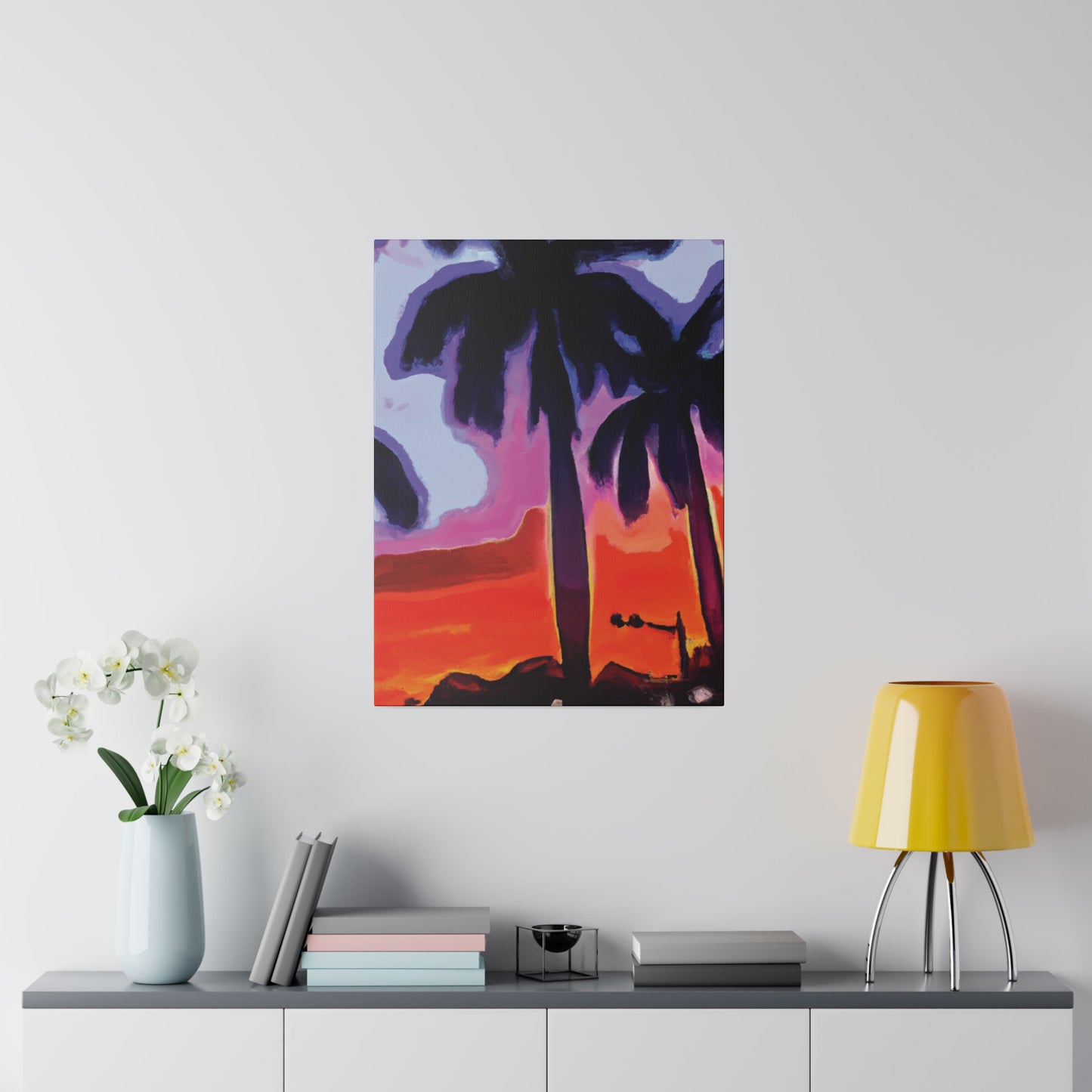 8187A - Miami Beach Sunset Painting Print | Miami | Beach | Sunset | Poster | Home Decor | Wall Art | Canvas