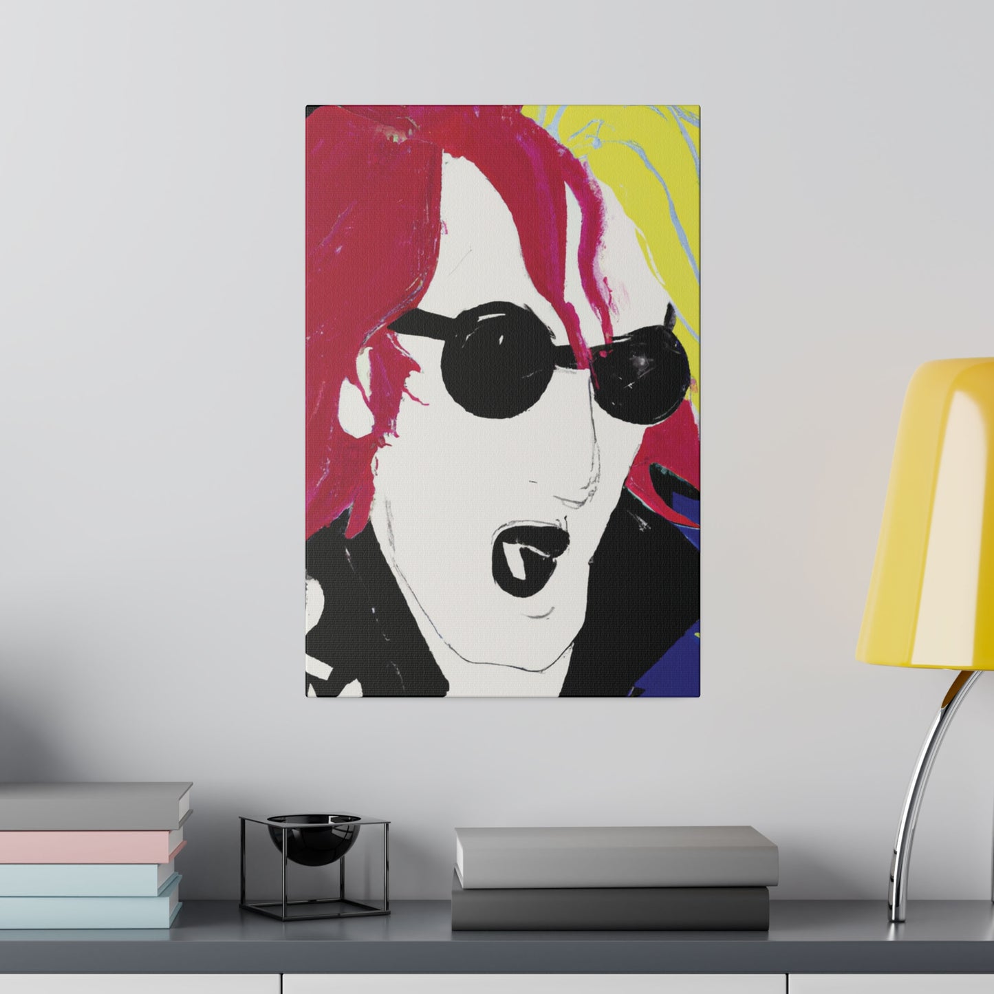 6485Q - Rockstar Painting Print | Face | Abstract | Poster | Home Decor | Wall Art | Music Art | Canvas