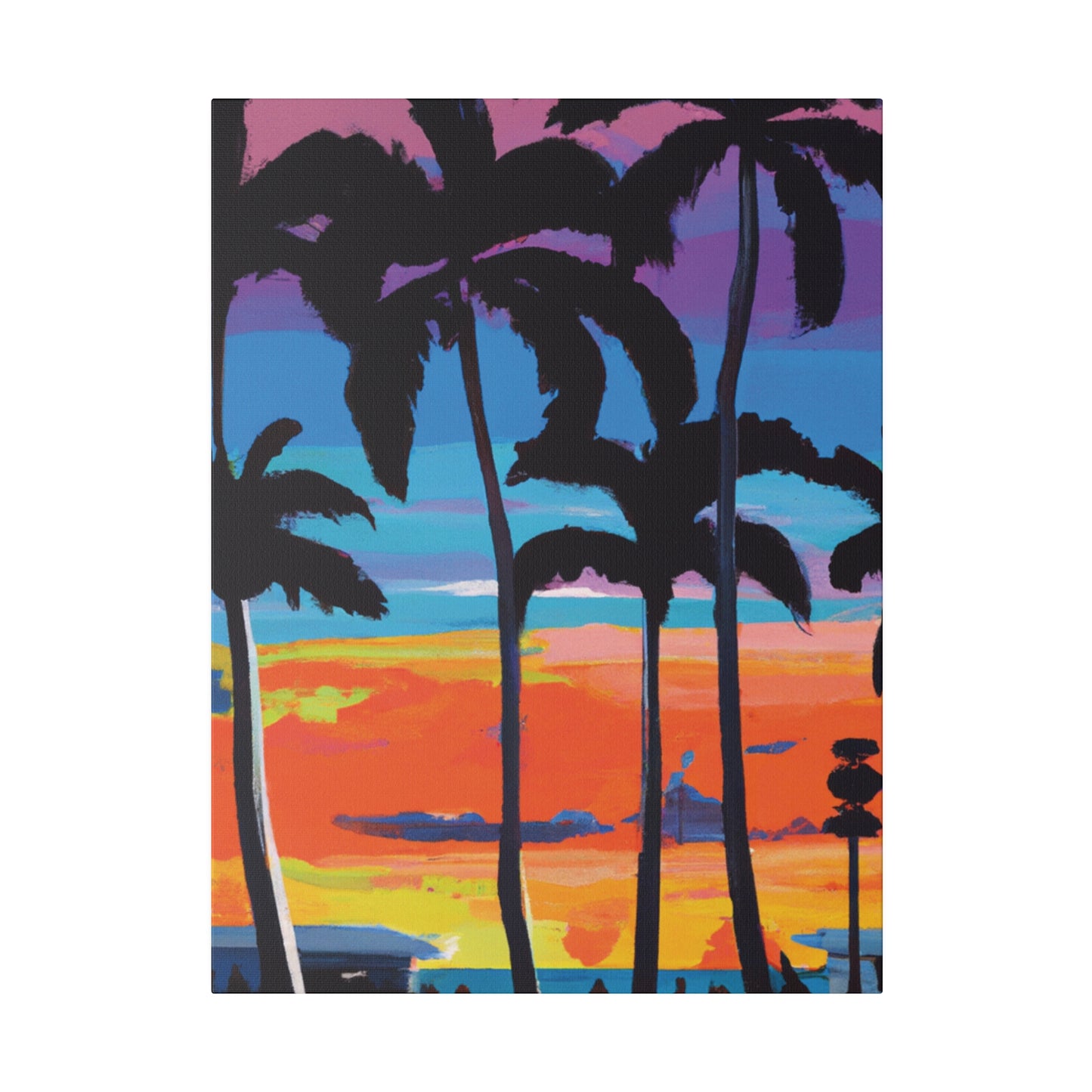 7891V - Miami Beach Sunset Painting Print | Miami | Beach | Sunset | Poster | Home Decor | Wall Art | Canvas