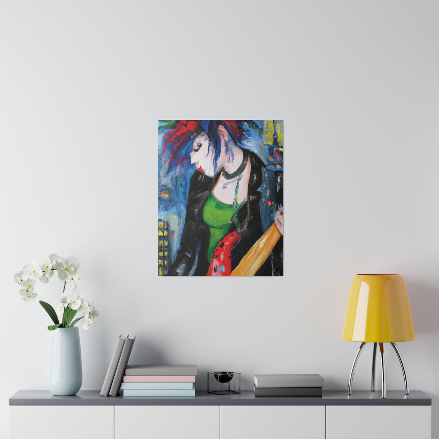 9423T - Rockstar Oil Painting Style Print | Poster | Home Decor | Wall Art | Music Art | Canvas