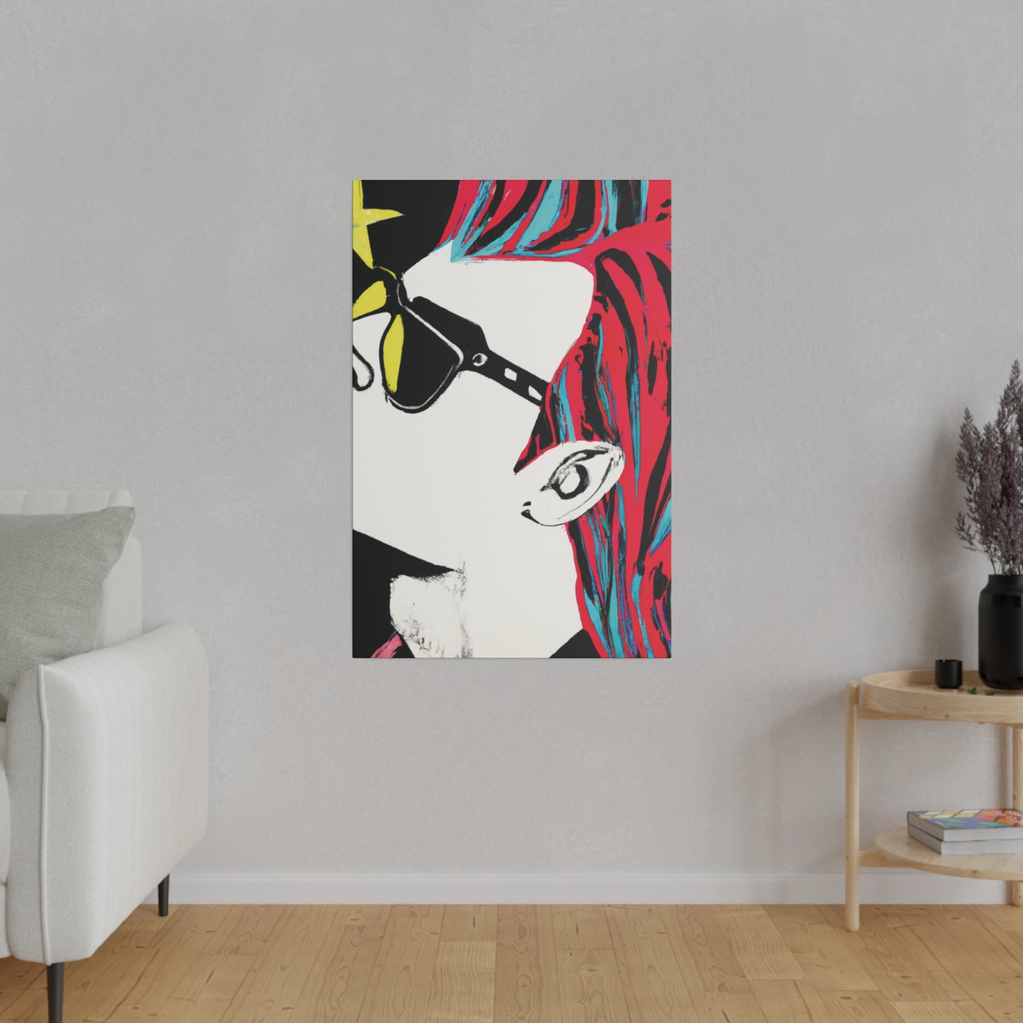 6865F - Rockstar Painting Print | Face | Abstract | Poster | Home Decor | Wall Art | Music Art | Canvas