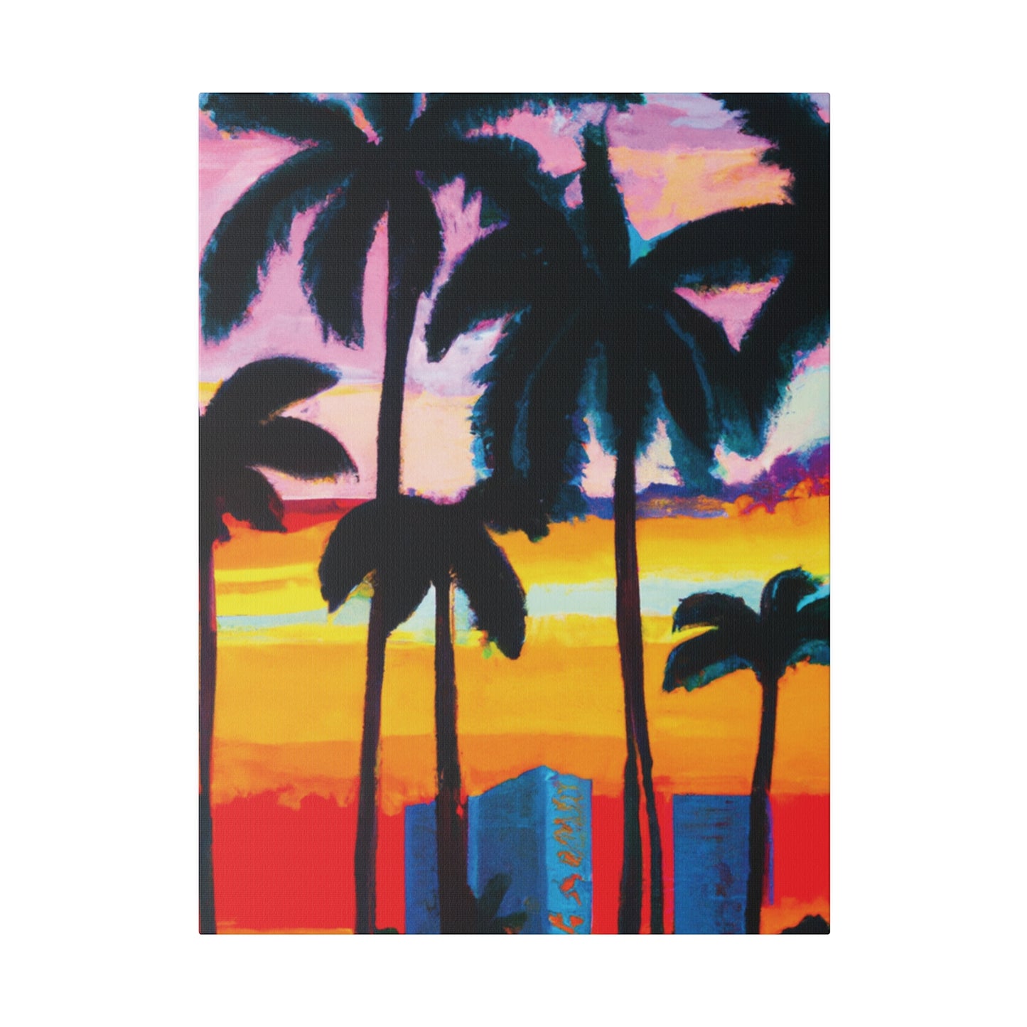 6891Y - Miami Beach Sunset Painting Print | Miami | Beach | Sunset | Poster | Home Decor | Wall Art | Canvas