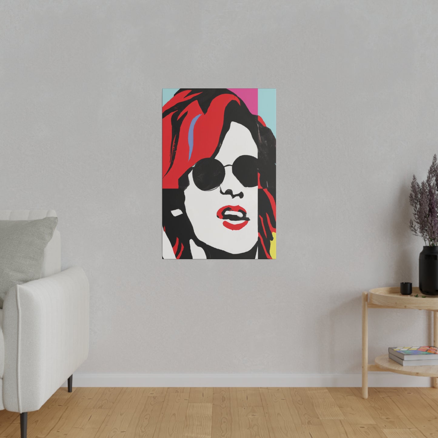 6744T - Rockstar Painting Print | Face | Abstract | Poster | Home Decor | Wall Art | Music Art | Canvas