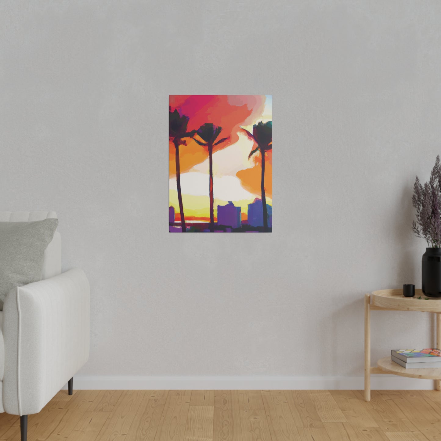 1605J - Miami Beach Sunset Painting Print | Miami | Beach | Sunset | Poster | Home Decor | Wall Art | Canvas