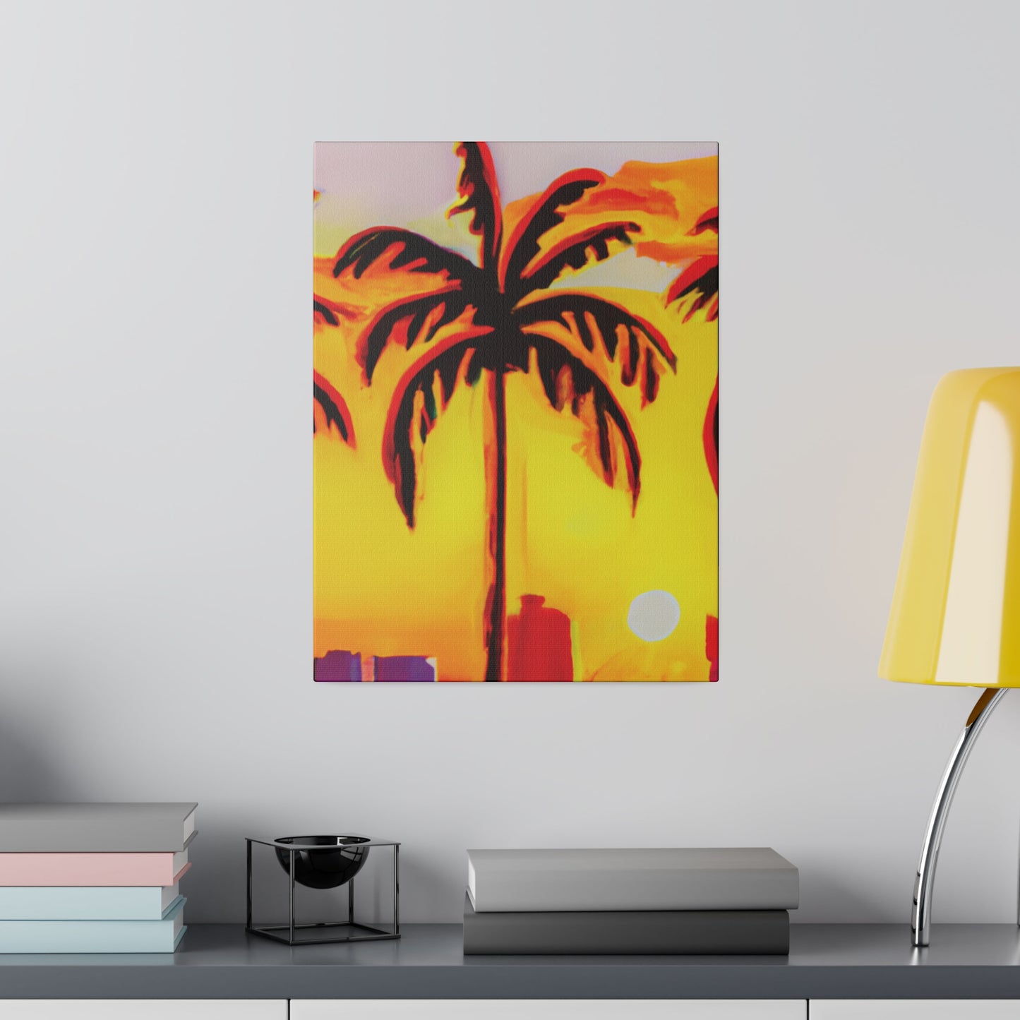 6539T - Miami Beach Sunset Painting Print | Miami | Beach | Sunset | Poster | Home Decor | Wall Art | Canvas