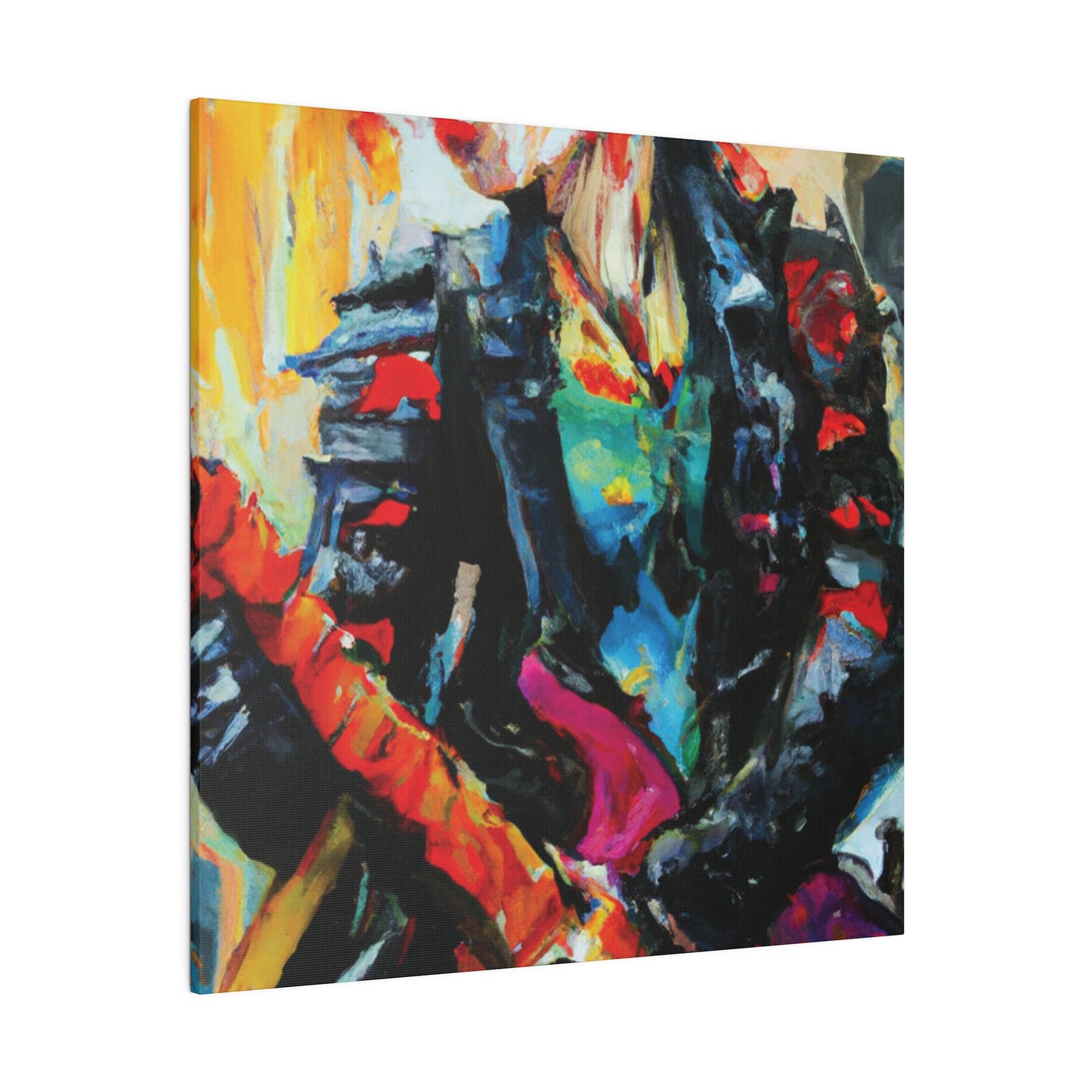 8596X - Rockstar Oil Painting Style Print | Poster | Home Decor | Wall Art | Music Art | Canvas