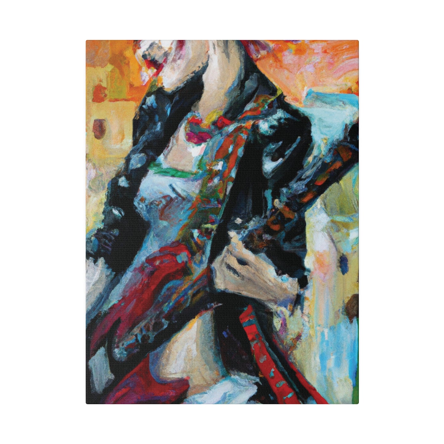 732X - Rockstar Oil Painting Style Print | Poster | Home Decor | Wall Art | Music Art | Canvas