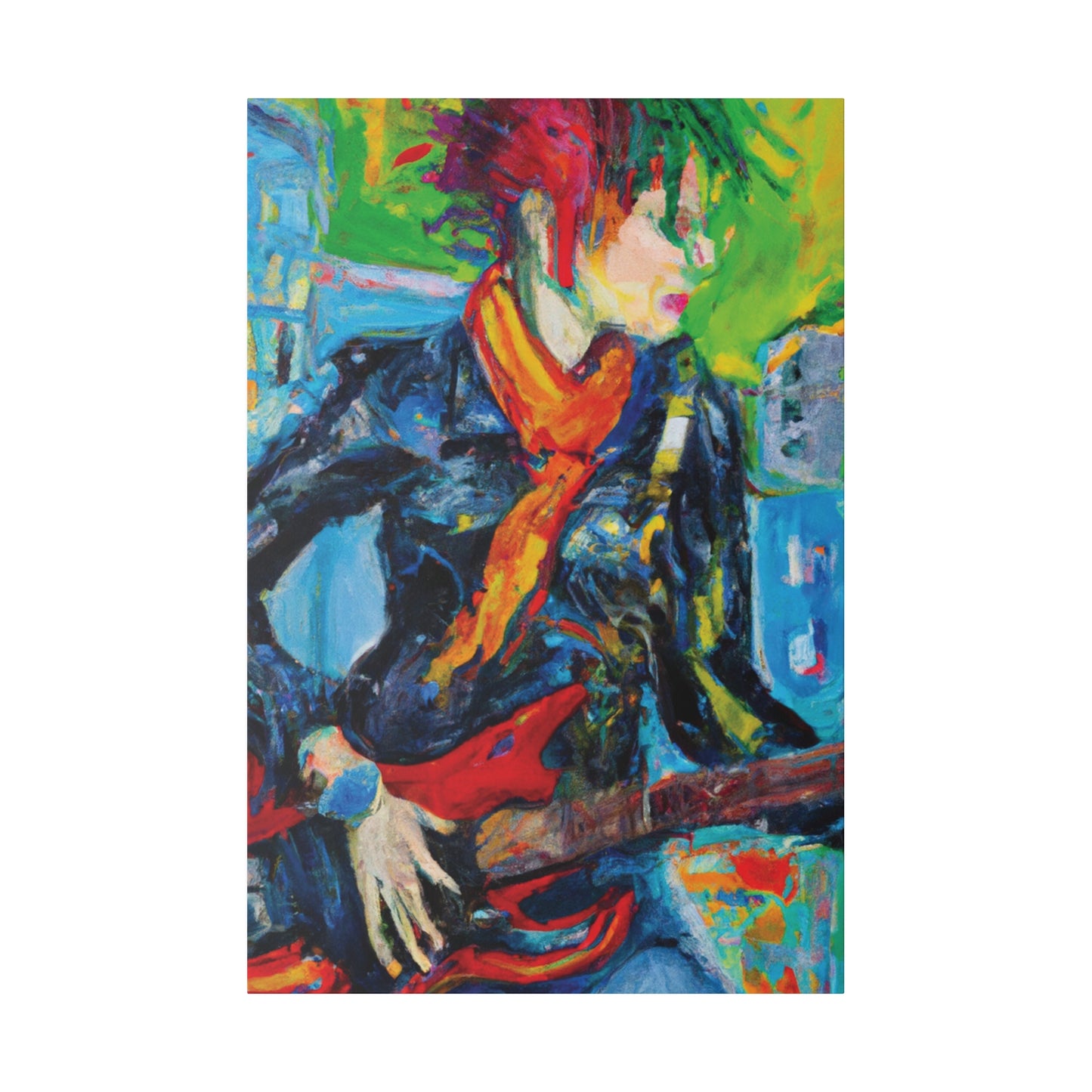 935O - Rockstar Oil Painting Style Print | Poster | Home Decor | Wall Art | Music Art | Canvas