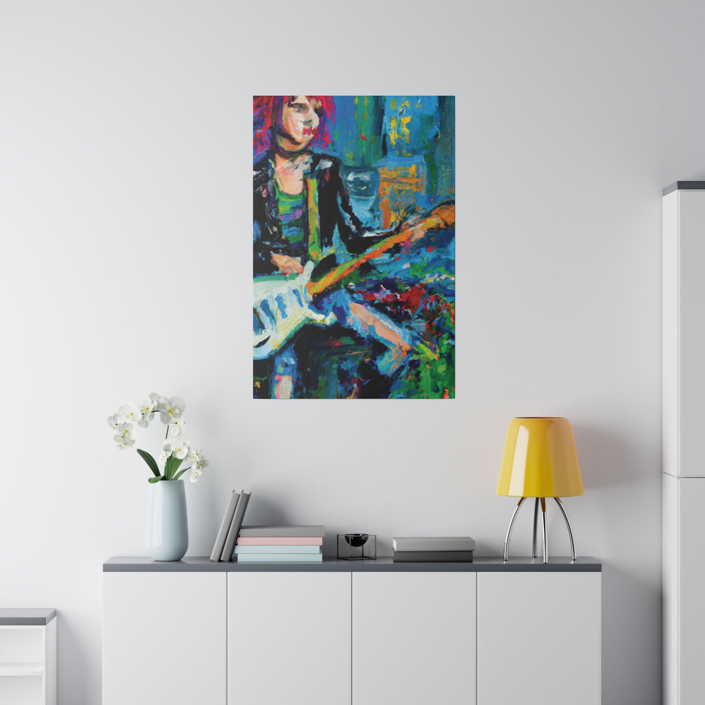 6774A - Rockstar Oil Painting Style Print | Poster | Home Decor | Wall Art | Music Art | Canvas