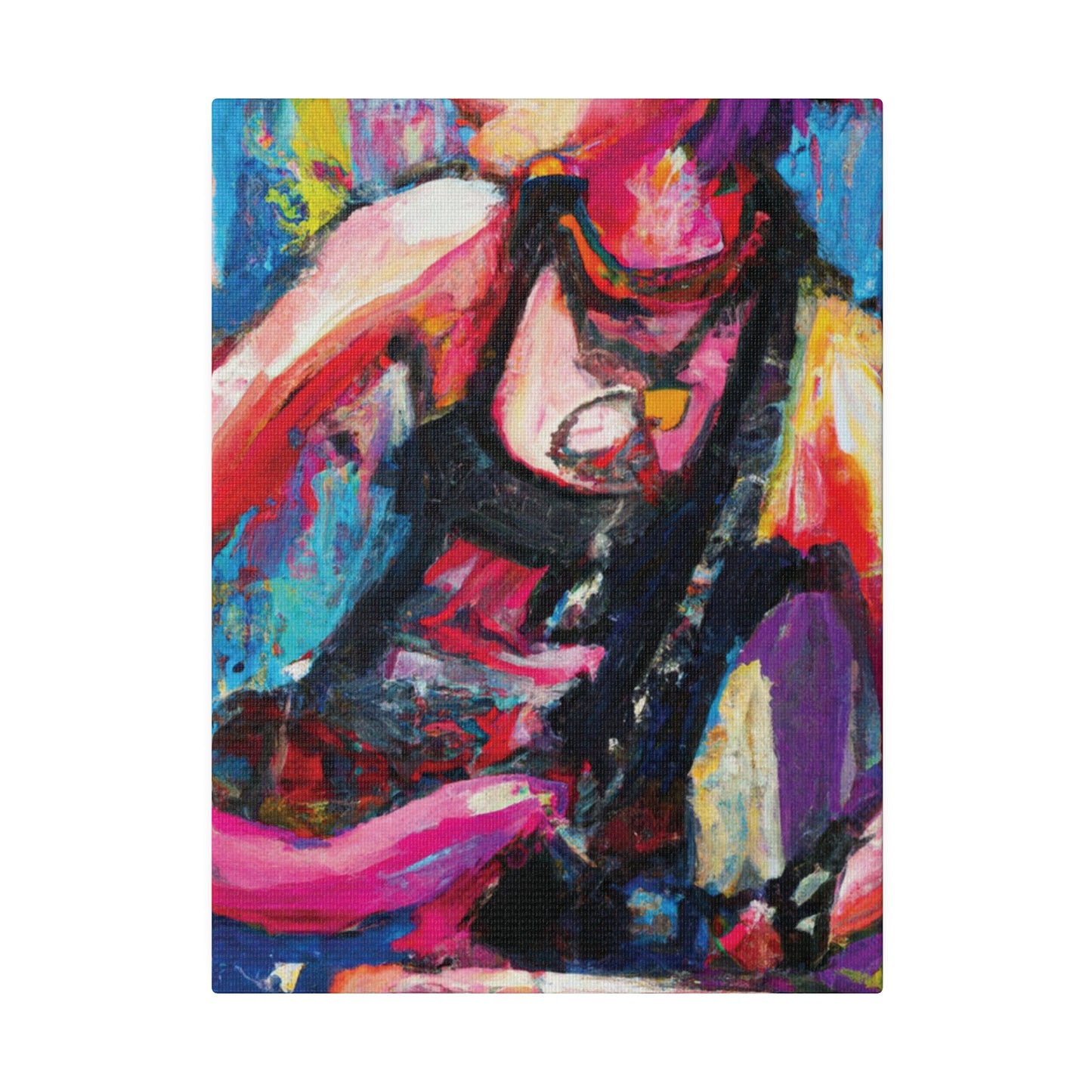 7793Y - Rockstar Oil Painting Style Print | Poster | Home Decor | Wall Art | Music Art | Canvas