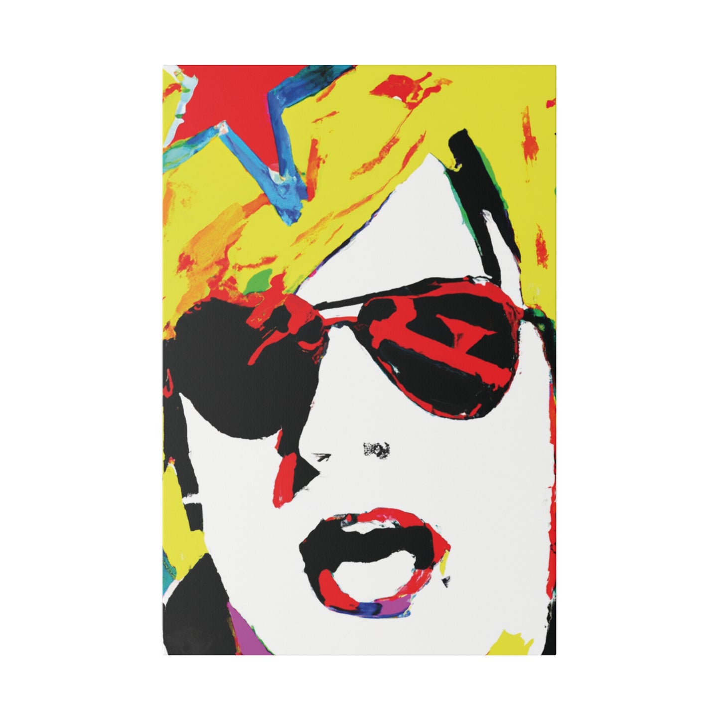 7931Q - Rockstar Painting Print | Face | Abstract | Poster | Home Decor | Wall Art | Music Art | Canvas