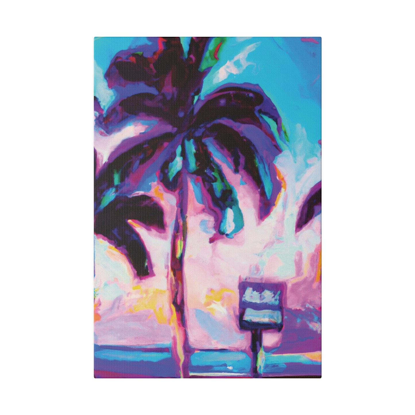 5753H - Miami Beach Sunset Painting Print | Miami | Beach | Sunset | Poster | Home Decor | Wall Art | Canvas