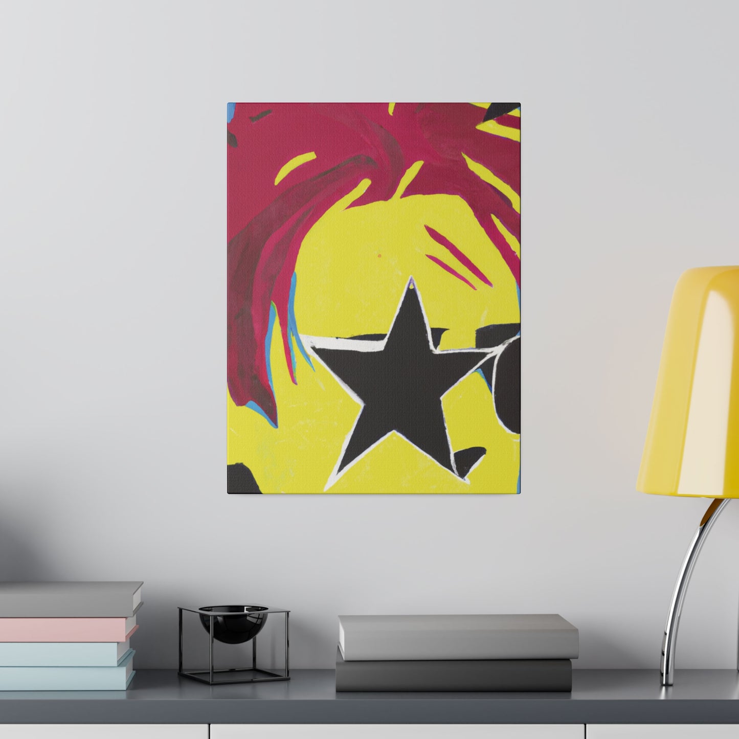 5063P - Rockstar Painting Print | Face | Abstract | Poster | Home Decor | Wall Art | Music Art | Canvas