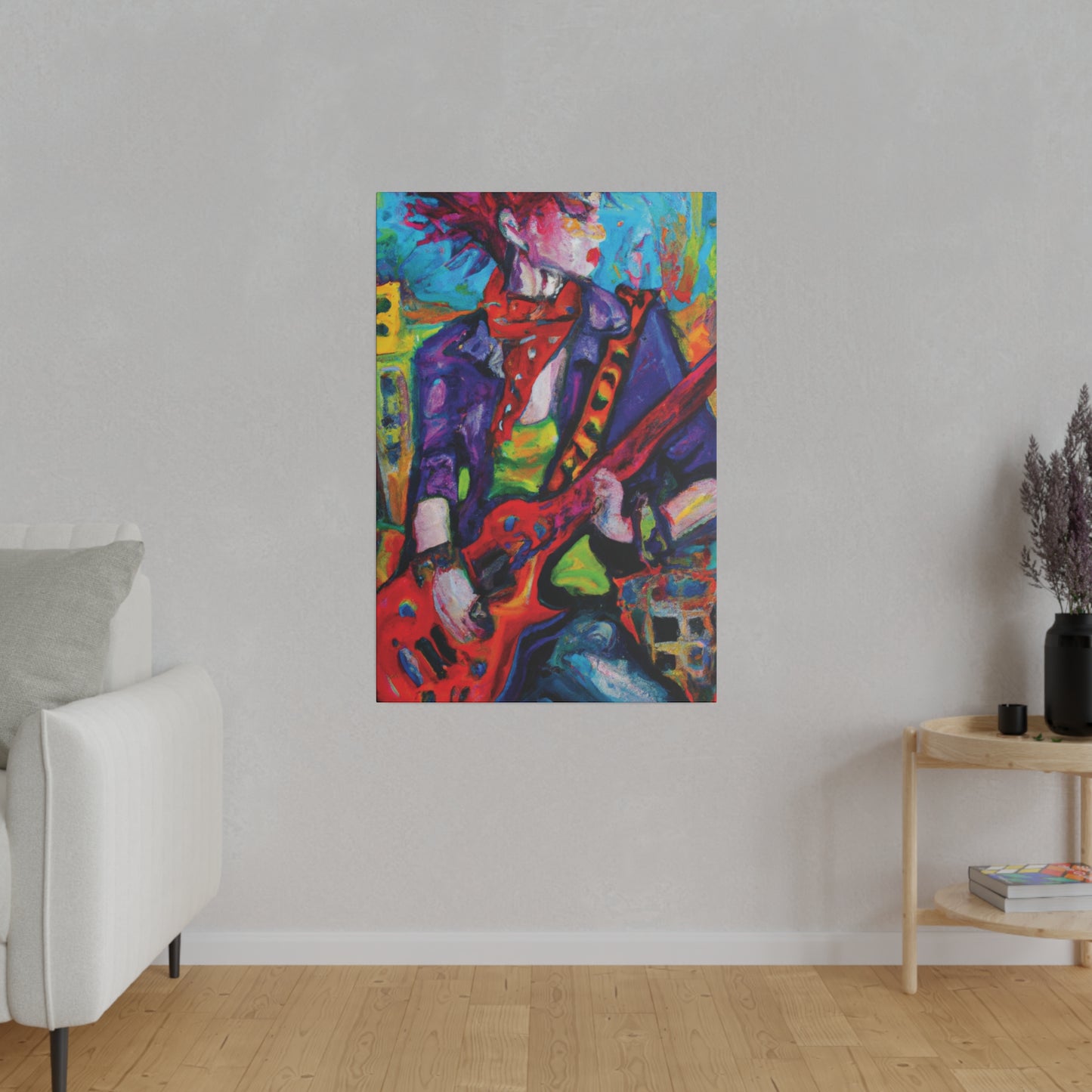 9529Y - Rockstar Oil Painting Style Print | Poster | Home Decor | Wall Art | Music Art | Canvas