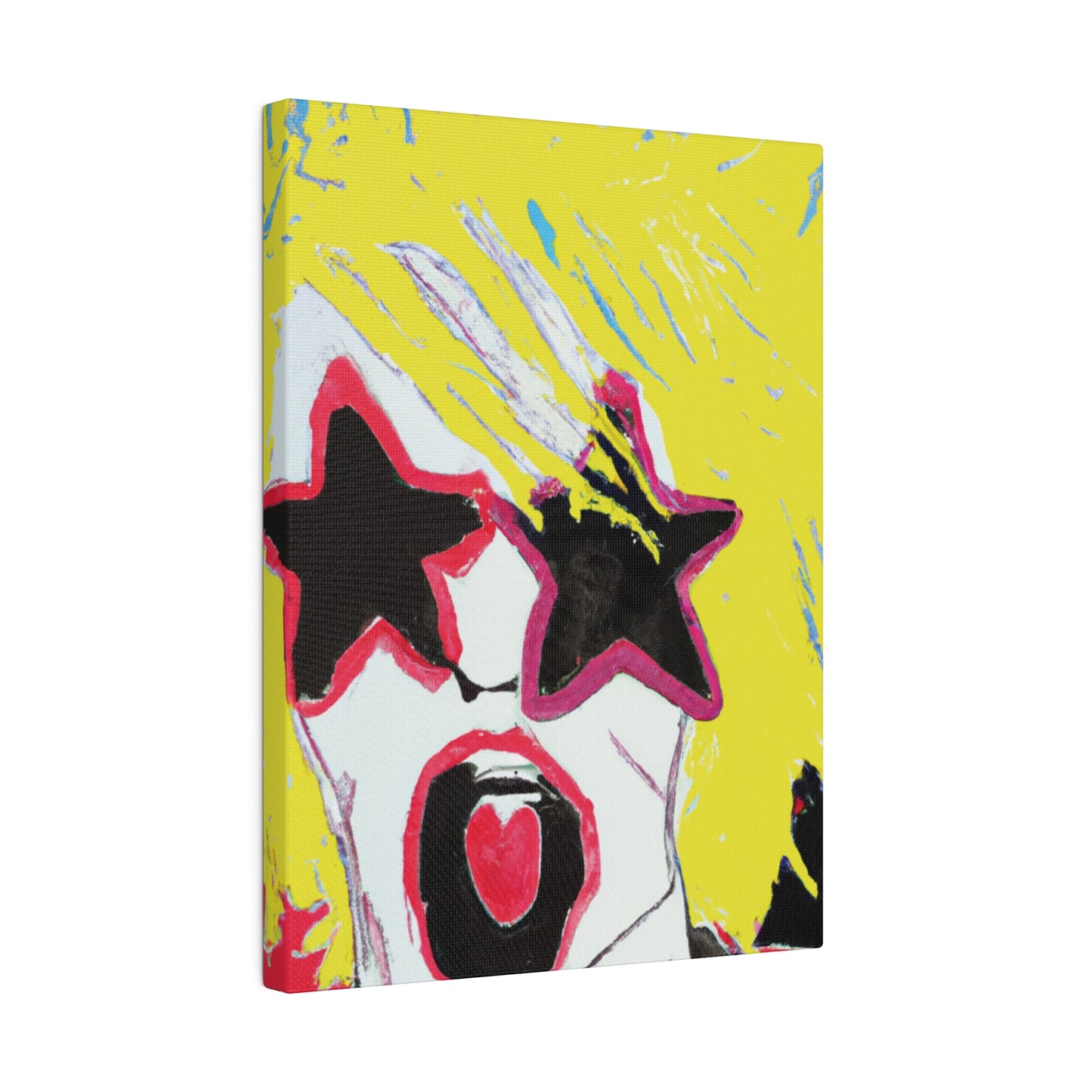 6256G - Rockstar Painting Print | Face | Abstract | Poster | Home Decor | Wall Art | Music Art | Canvas