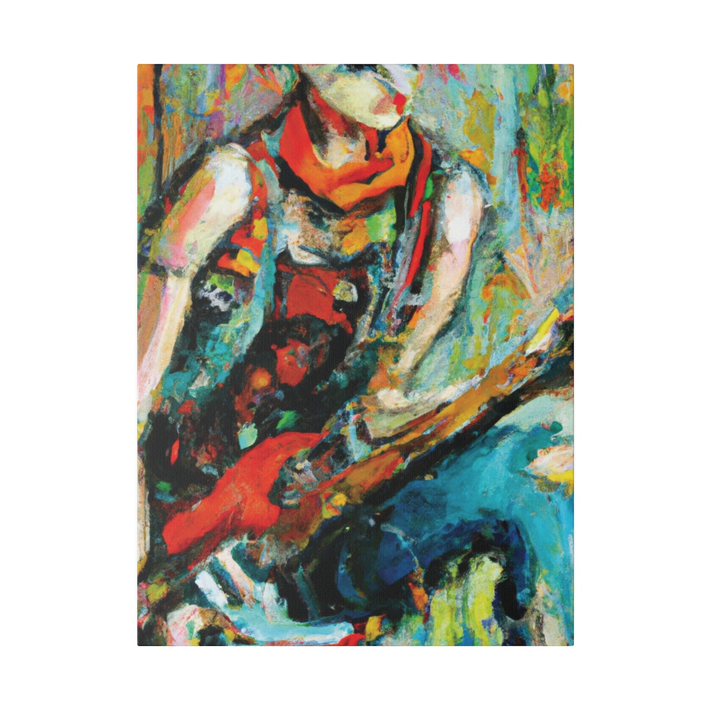 7494M - Rockstar Oil Painting Style Print | Poster | Home Decor | Wall Art | Music Art | Canvas