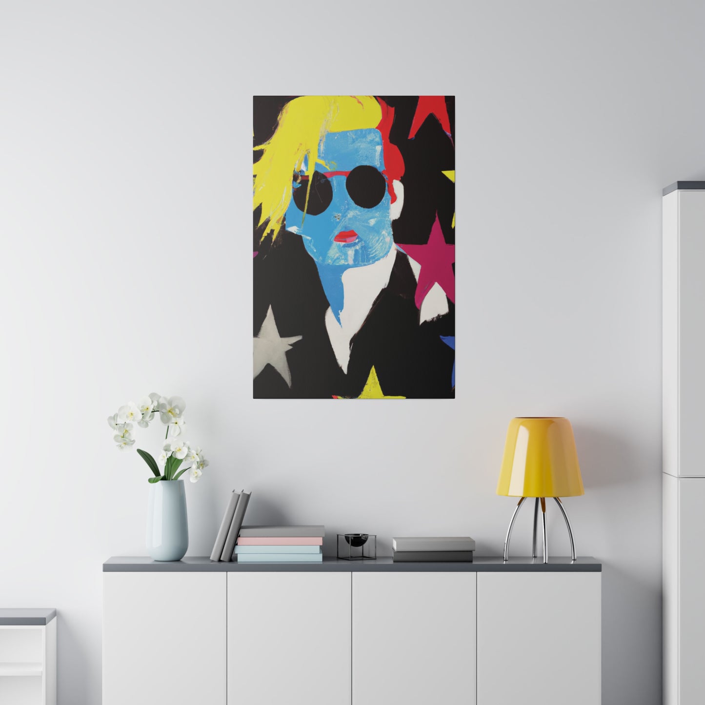 9993U - Rockstar Painting Print | Face | Abstract | Poster | Home Decor | Wall Art | Music Art | Canvas