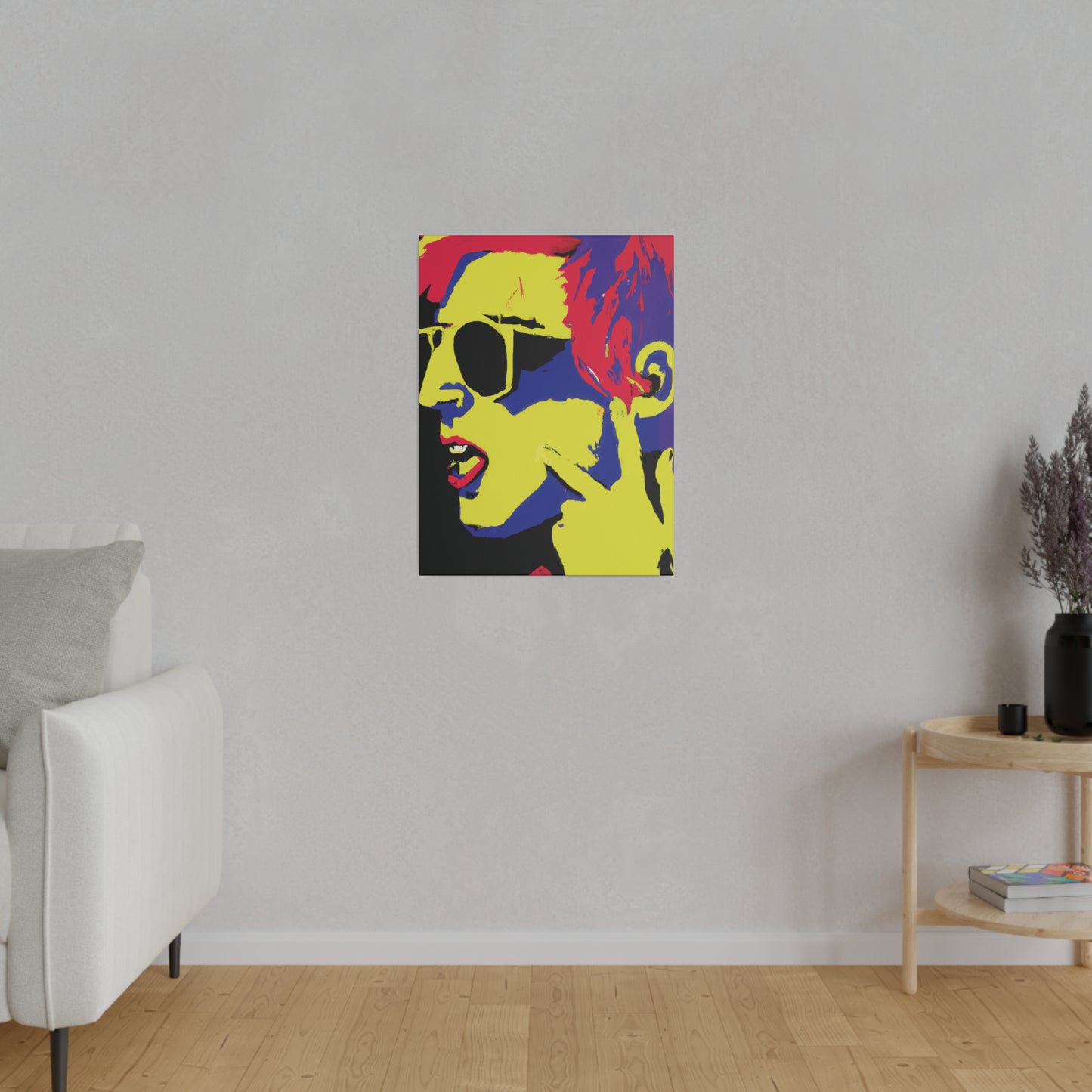 8776P - Rockstar Painting Print | Face | Abstract | Poster | Home Decor | Wall Art | Music Art | Canvas