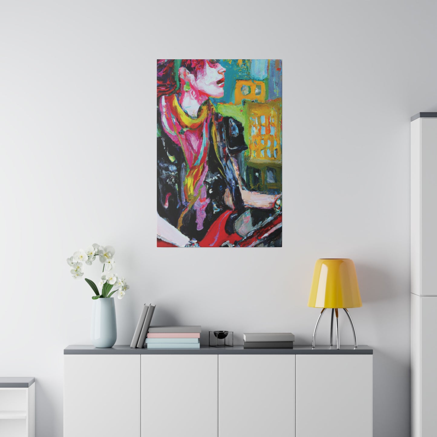 9896T - Rockstar Oil Painting Style Print | Poster | Home Decor | Wall Art | Music Art | Canvas
