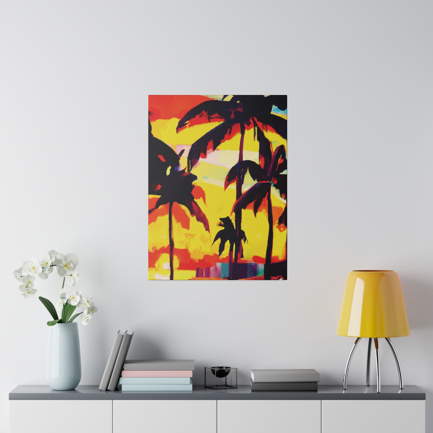 7643G - Miami Beach Sunset Painting Print | Miami | Beach | Sunset | Poster | Home Decor | Wall Art | Canvas