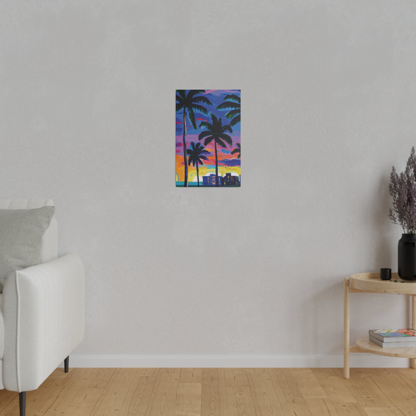 4621L - Miami Beach Sunset Painting Print | Miami | Beach | Sunset | Poster | Home Decor | Wall Art | Canvas