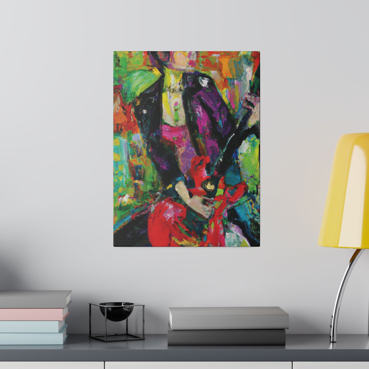 323O - Rockstar Oil Painting Style Print | Poster | Home Decor | Wall Art | Music Art | Canvas
