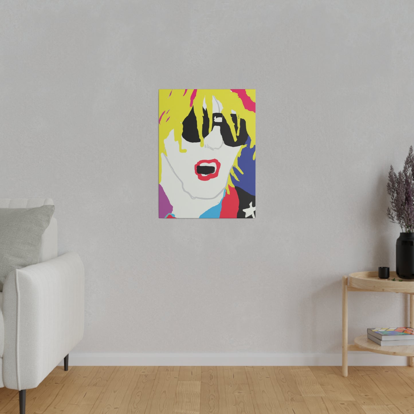 5917X - Rockstar Painting Print | Face | Abstract | Poster | Home Decor | Wall Art | Music Art | Canvas