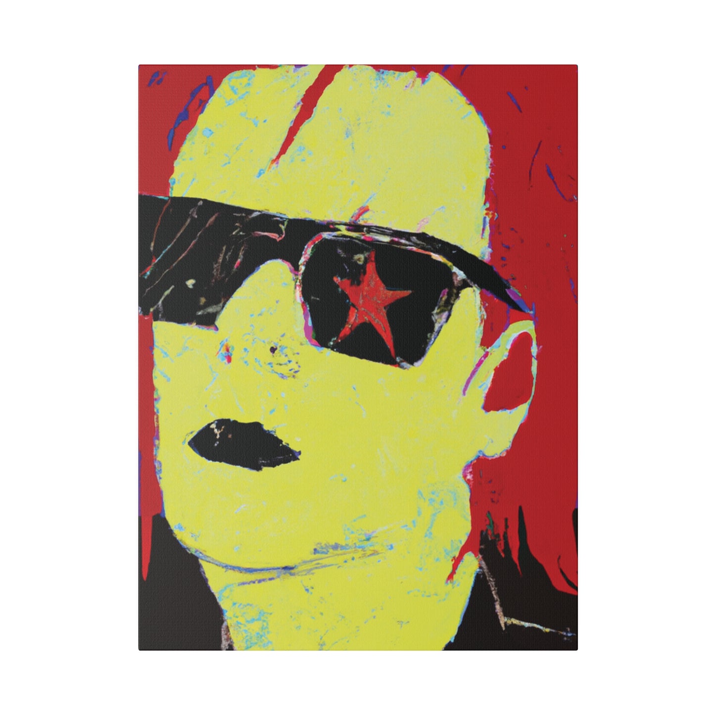 4792S - Rockstar Painting Print | Face | Abstract | Poster | Home Decor | Wall Art | Music Art | Canvas