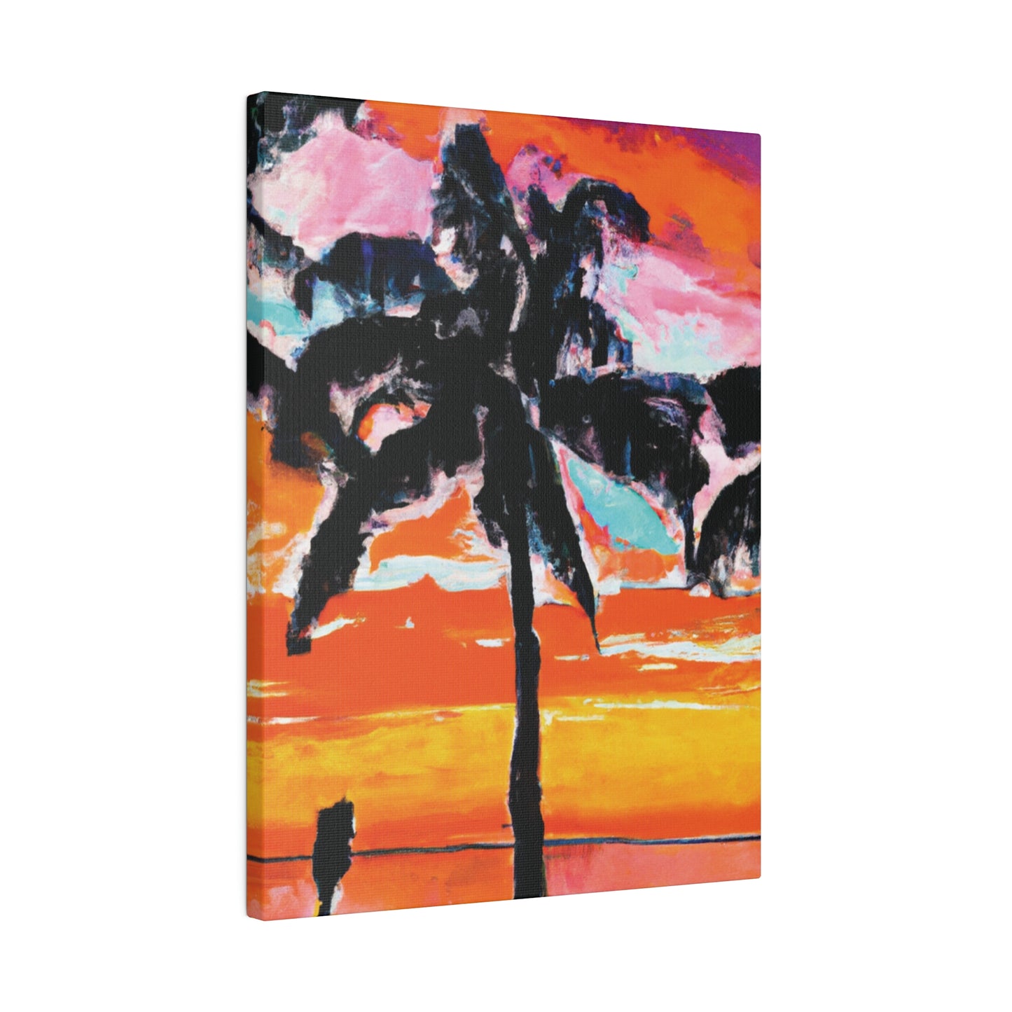 8371S - Miami Beach Sunset Painting Print | Miami | Beach | Sunset | Poster | Home Decor | Wall Art | Canvas