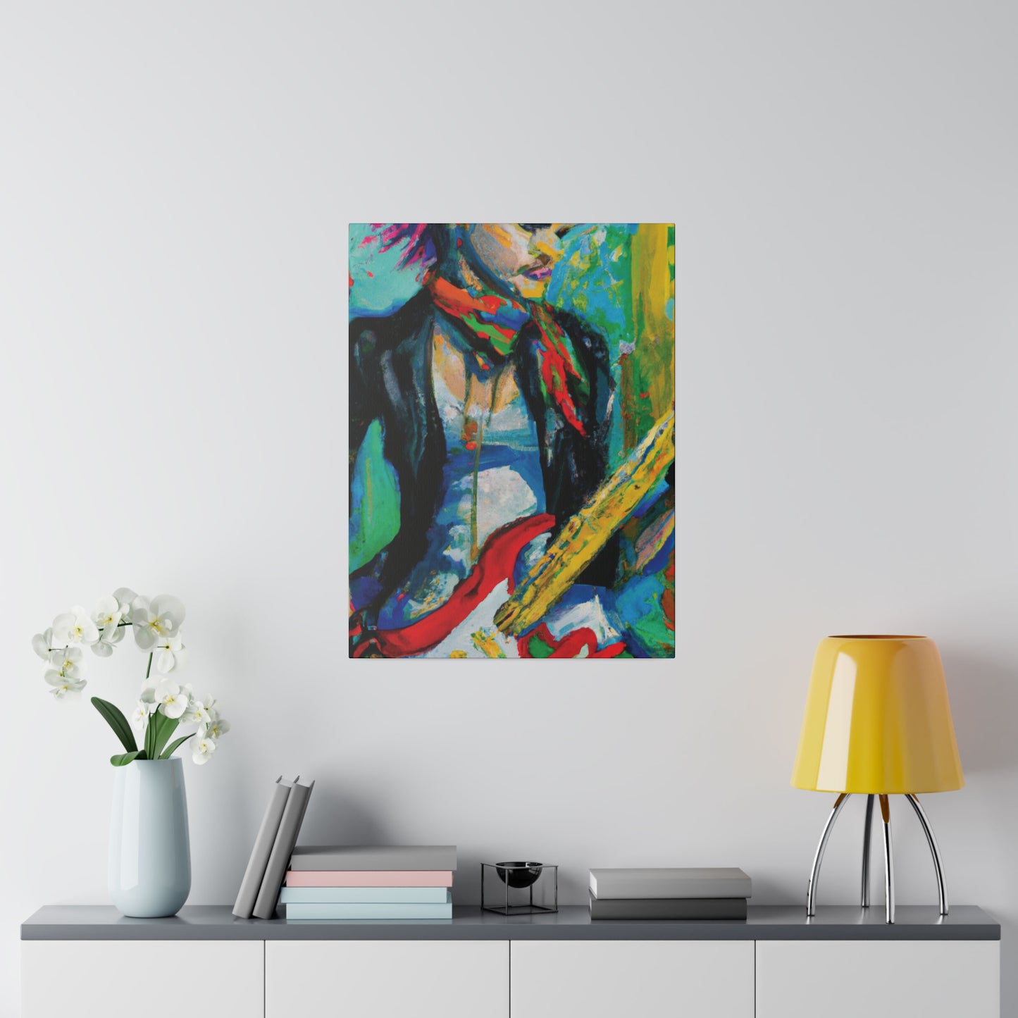 7264L - Rockstar Oil Painting Style Print | Poster | Home Decor | Wall Art | Music Art | Canvas