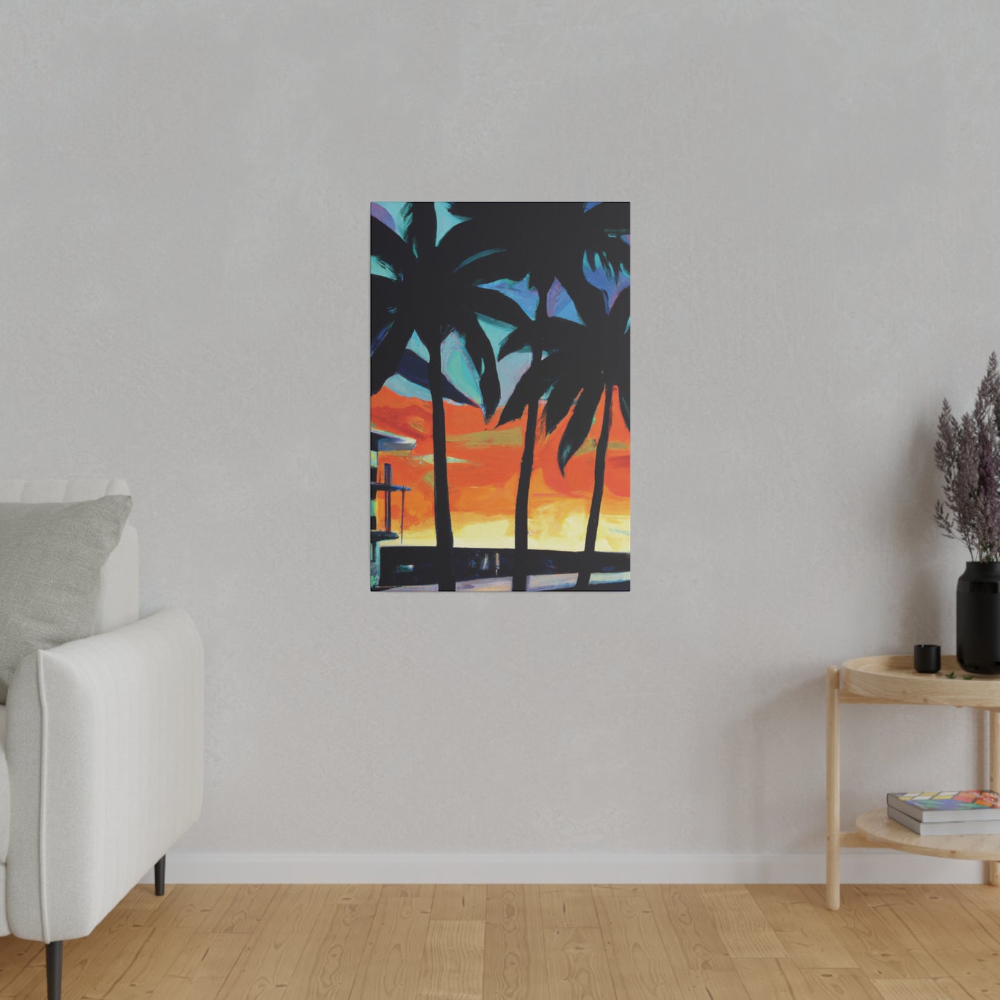 4567W - Miami Beach Sunset Painting Print | Miami | Beach | Sunset | Poster | Home Decor | Wall Art | Canvas