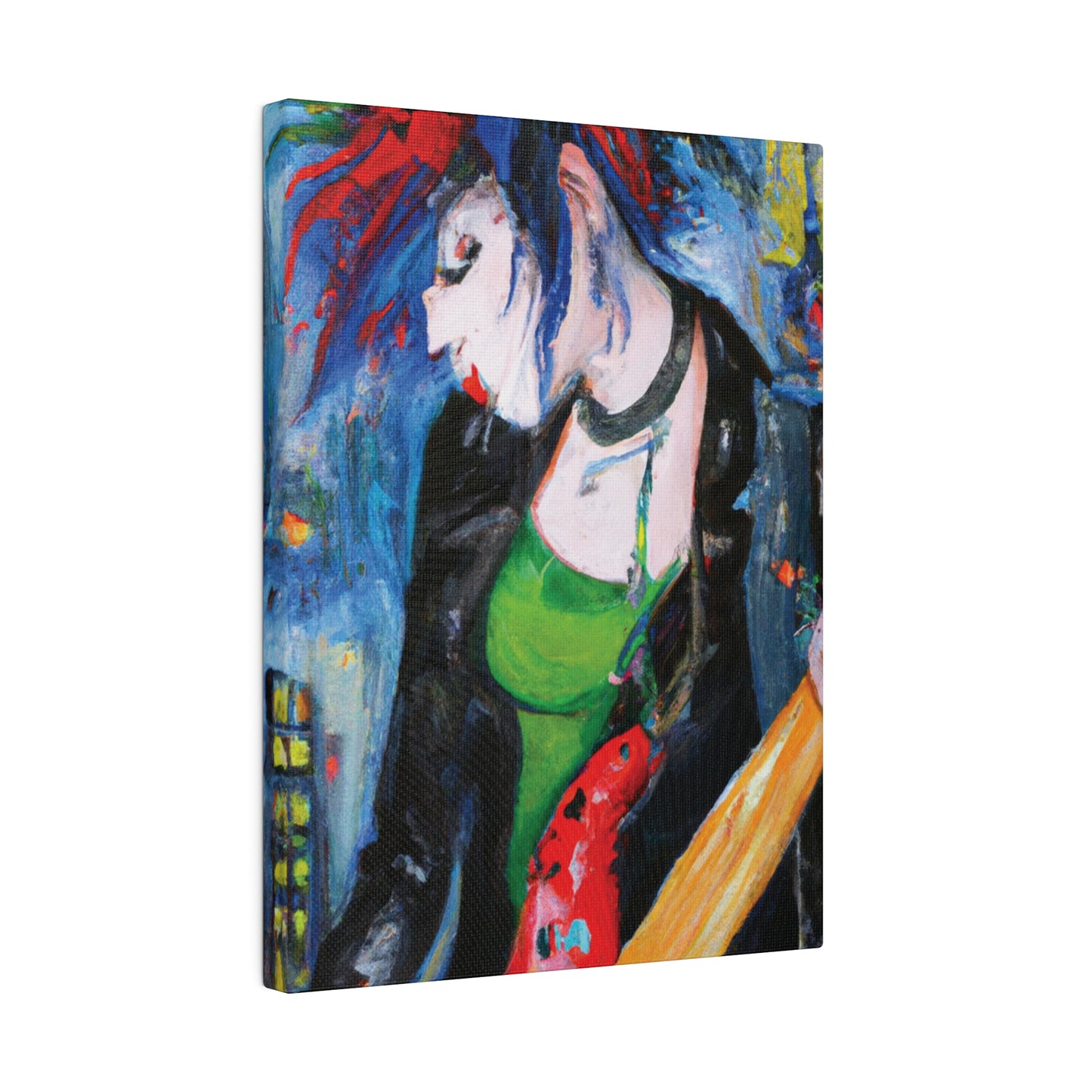 9423T - Rockstar Oil Painting Style Print | Poster | Home Decor | Wall Art | Music Art | Canvas