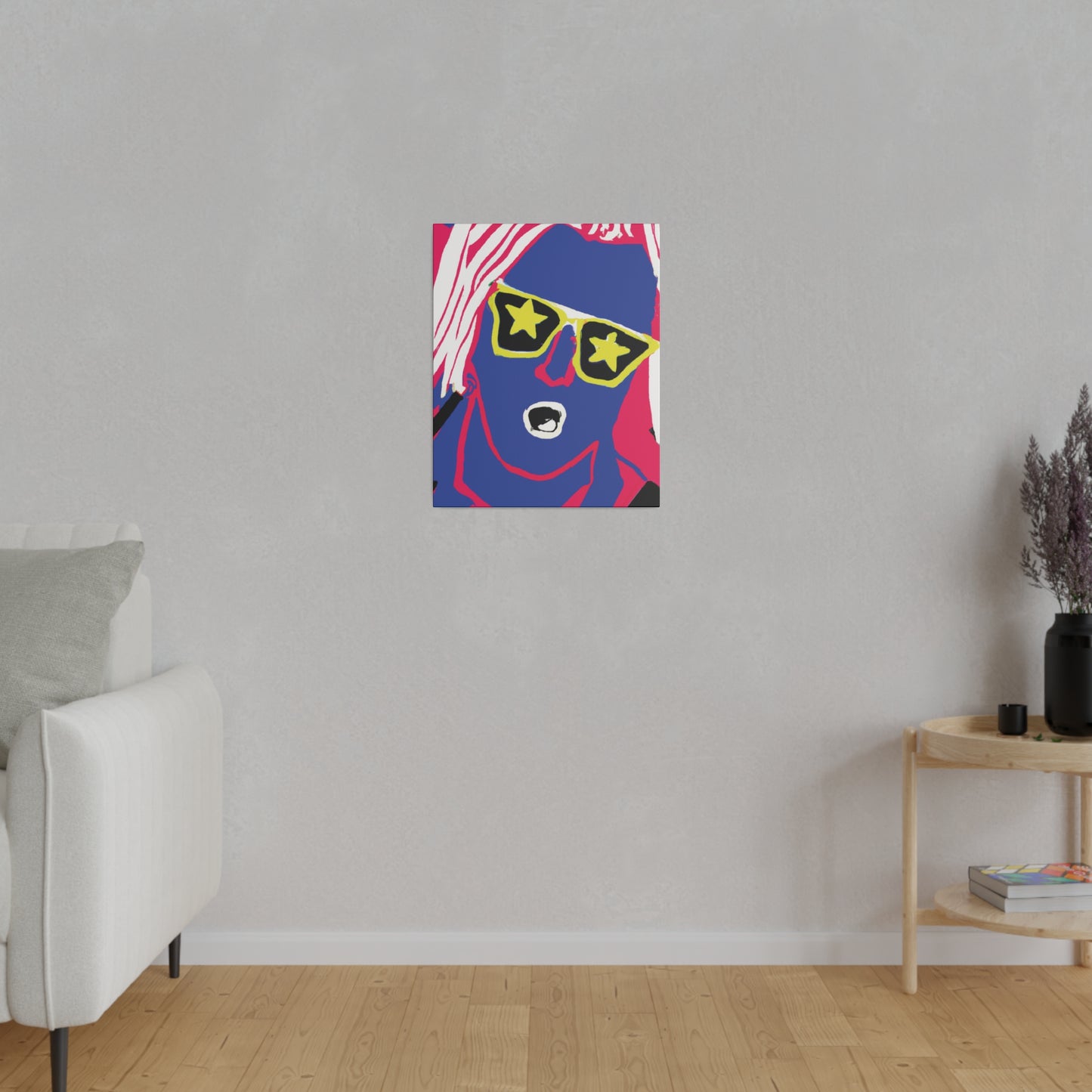 2409U - Rockstar Painting Print | Face | Abstract | Poster | Home Decor | Wall Art | Music Art | Canvas