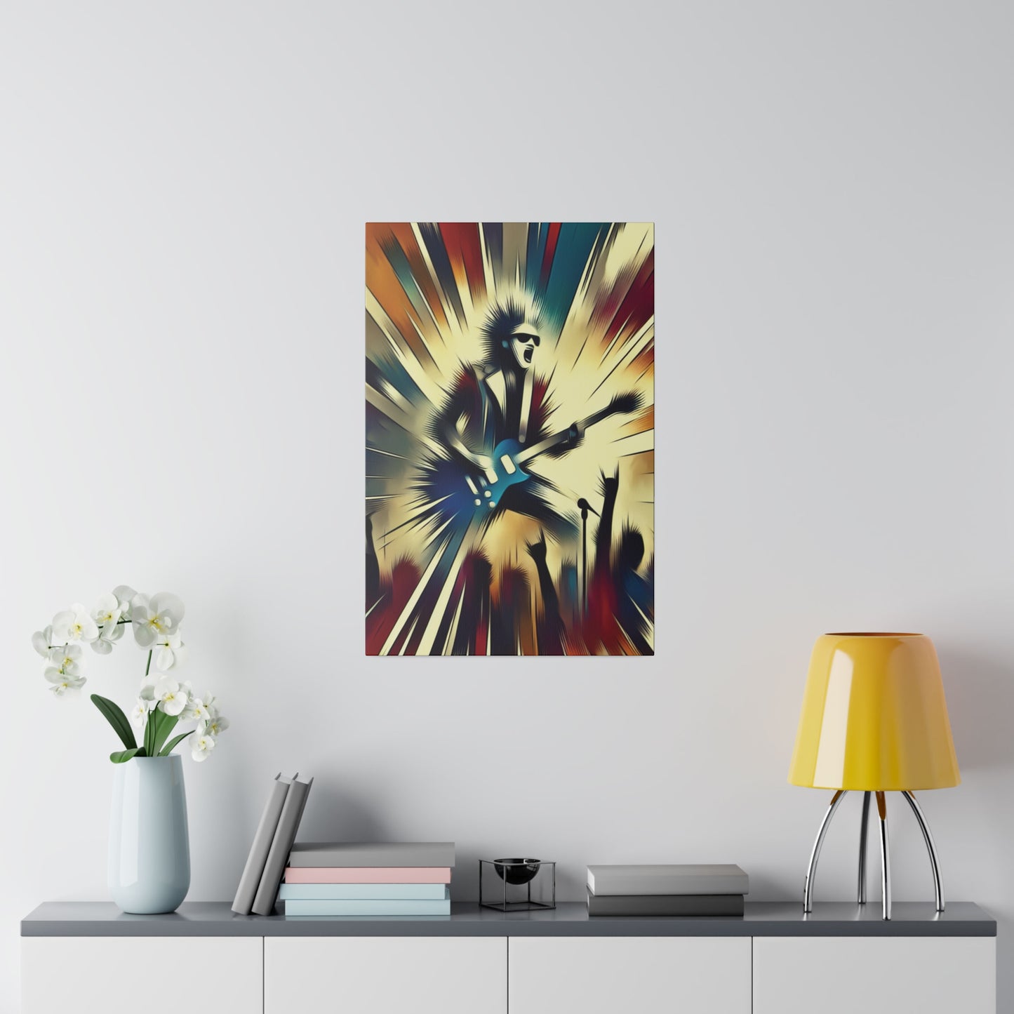 1872L - Rockstar Painting Print | Face | Abstract | Poster | Home Decor | Wall Art | Music Art | Canvas