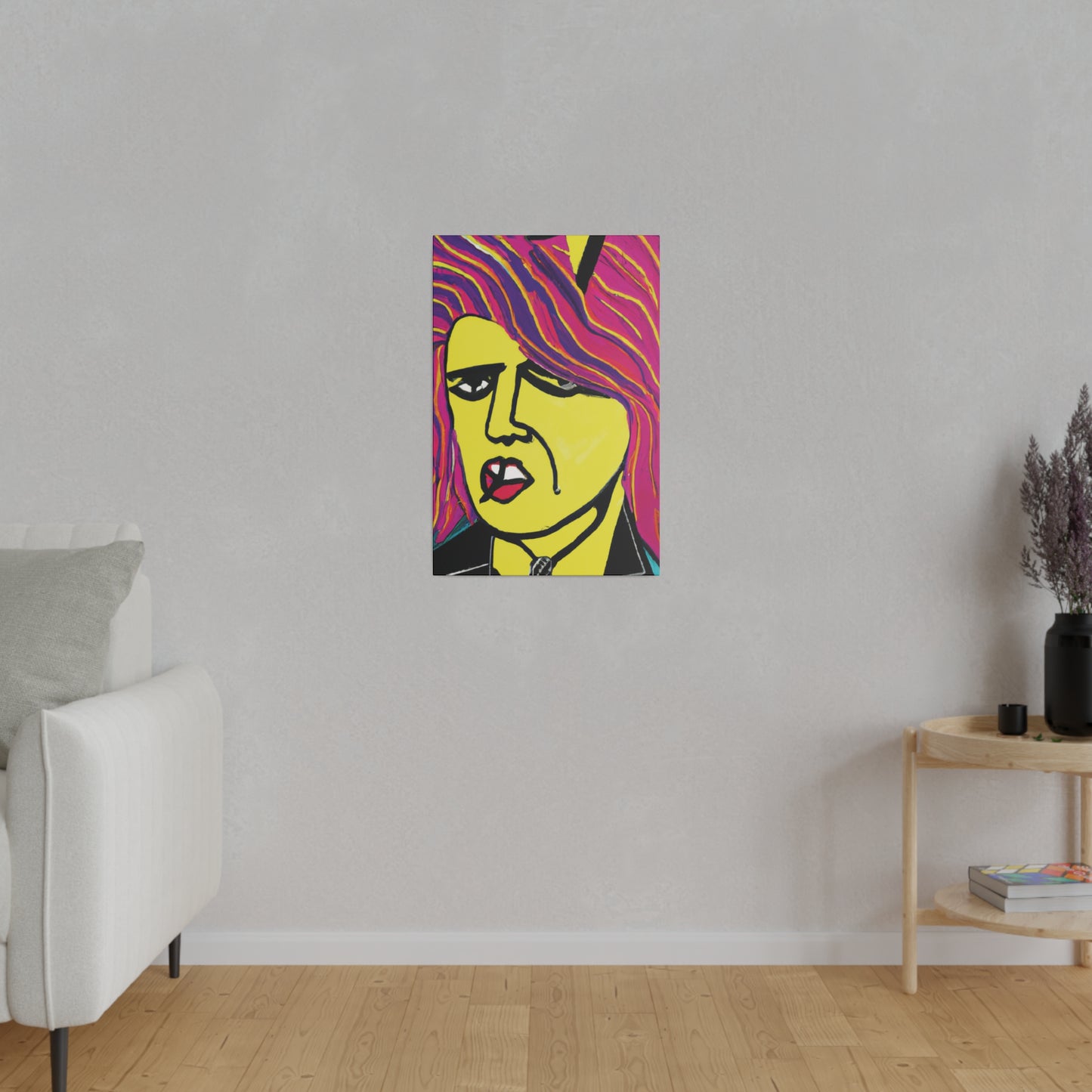 6639Q - Rockstar Painting Print | Face | Abstract | Poster | Home Decor | Wall Art | Music Art | Canvas