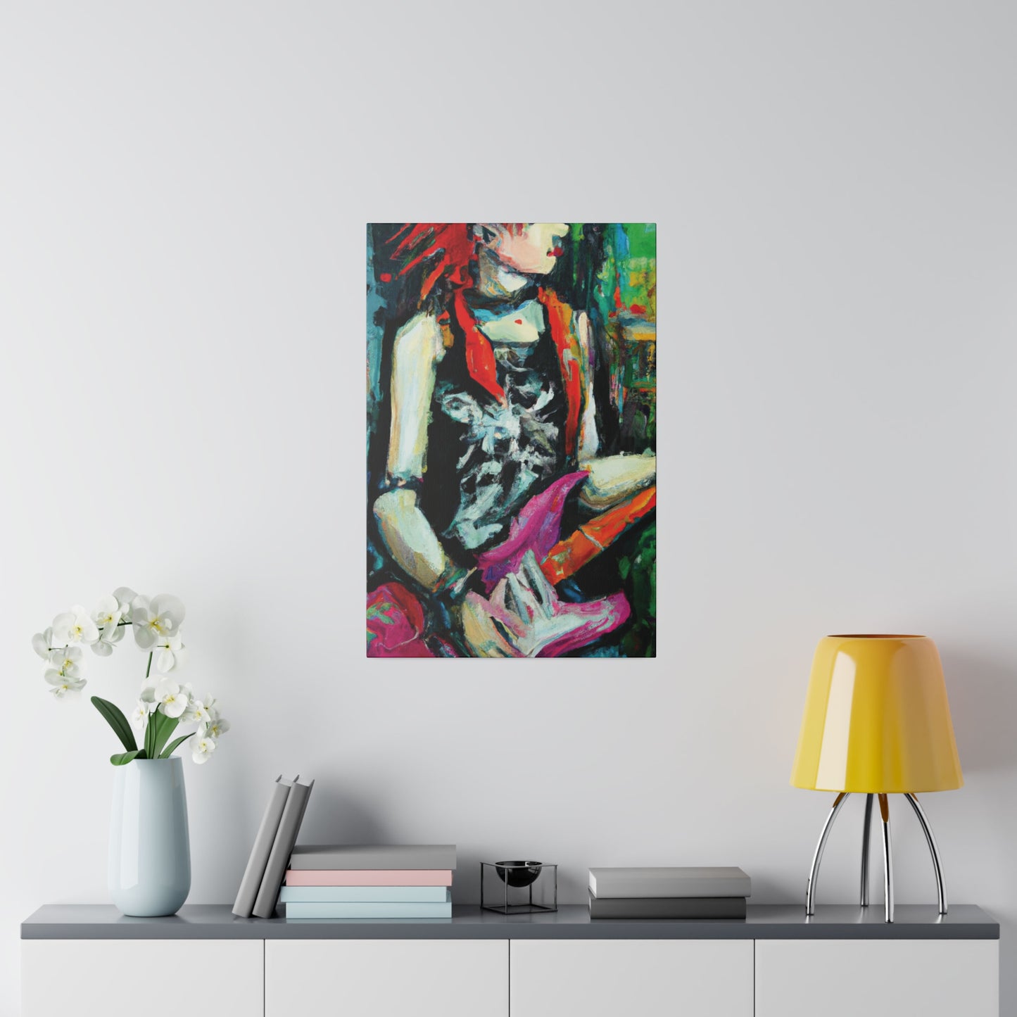 7134X - Rockstar Oil Painting Style Print | Poster | Home Decor | Wall Art | Music Art | Canvas