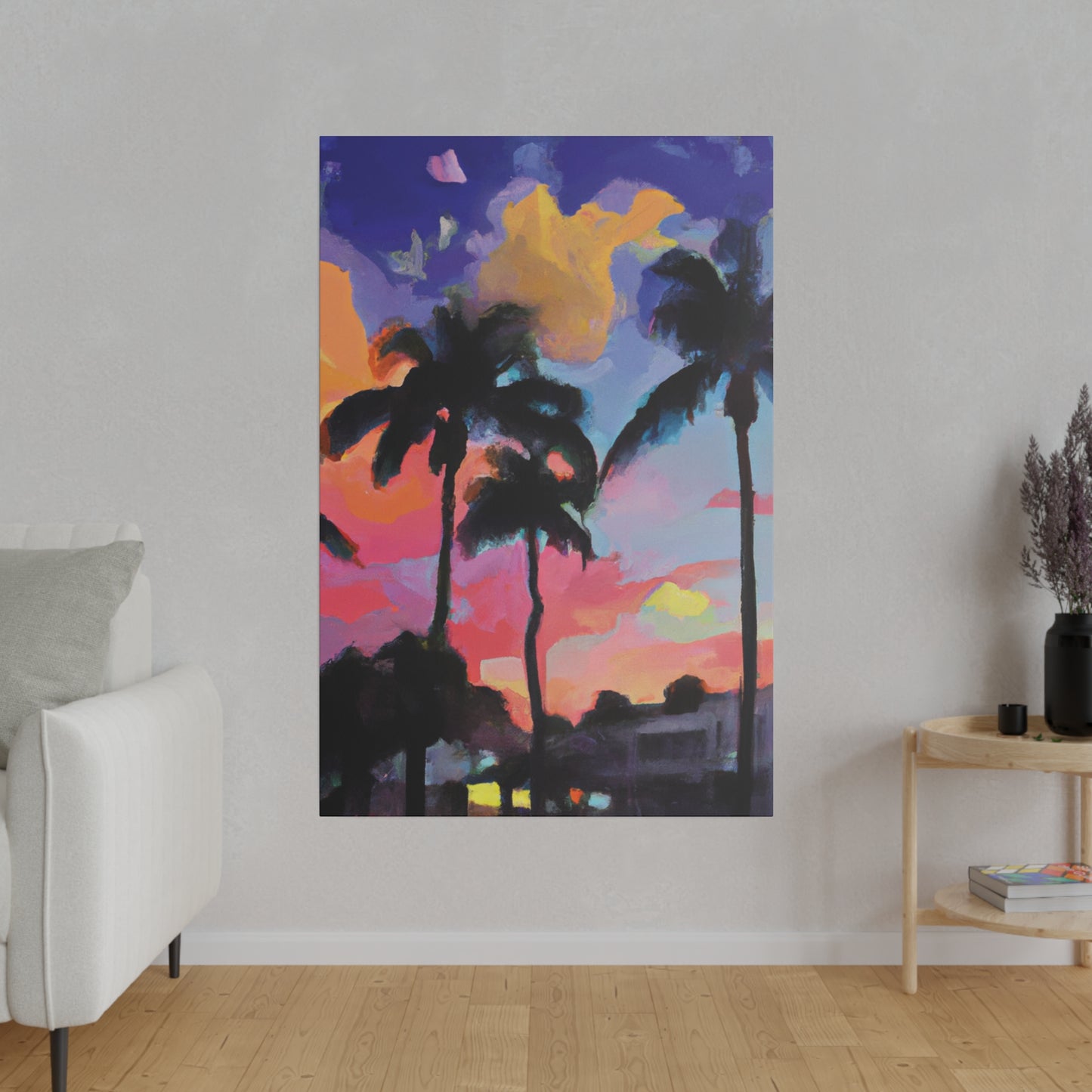 5334Q - Miami Beach Sunset Painting Print | Miami | Beach | Sunset | Poster | Home Decor | Wall Art | Canvas