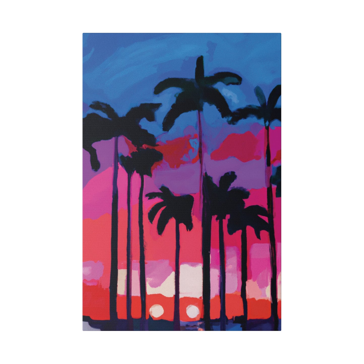 7245Y - Miami Beach Sunset Painting Print | Miami | Beach | Sunset | Poster | Home Decor | Wall Art | Canvas