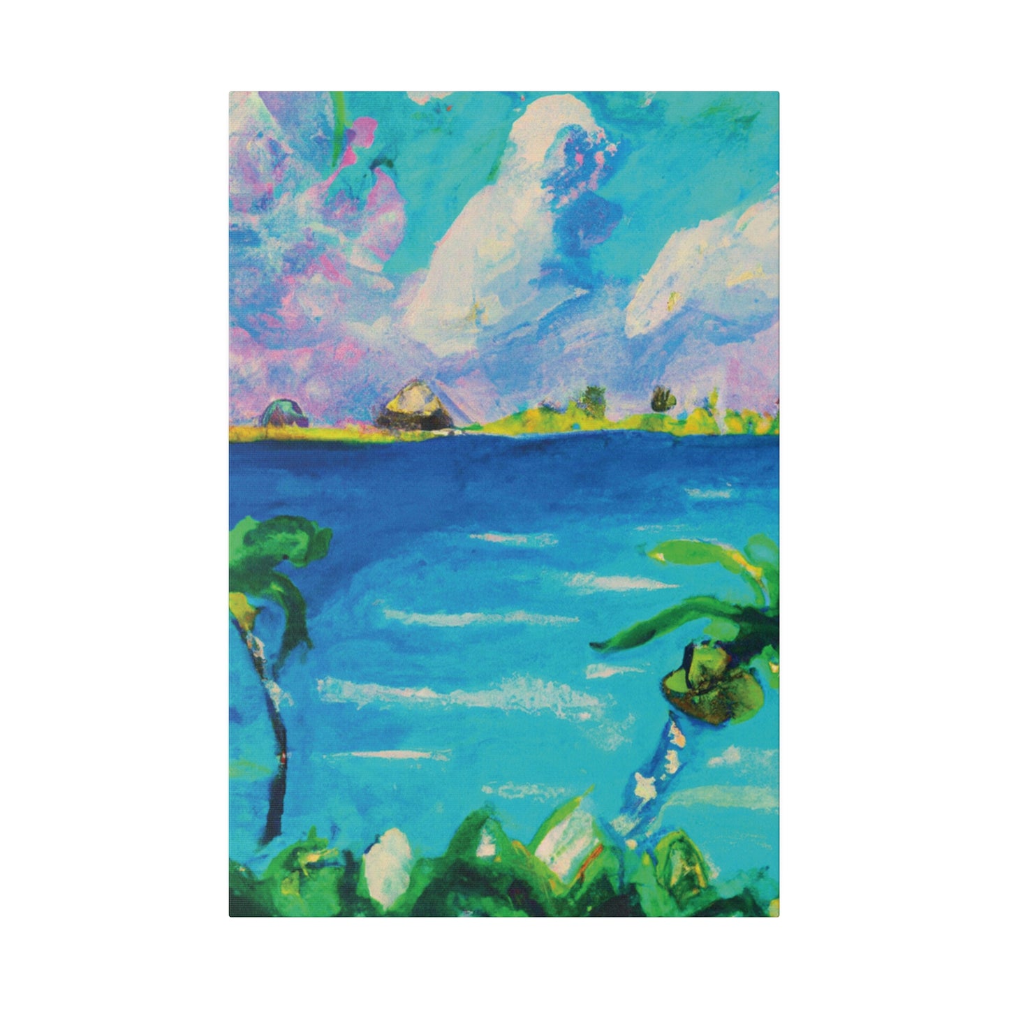 5634K - Bahamas Ocean Painting Print | Bahamas | Ocean | Beach | Poster | Home Decor | Wall Art | Canvas