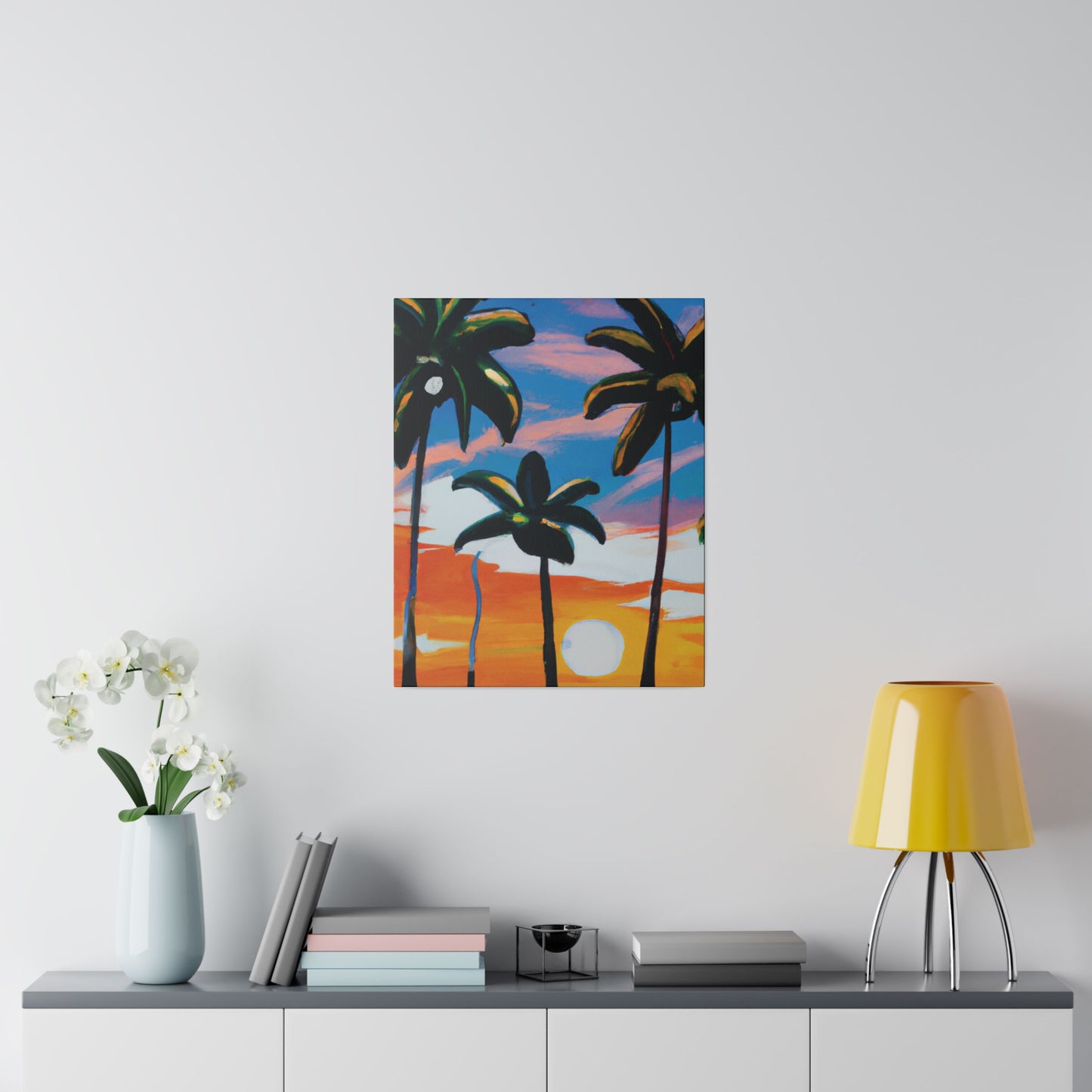 7745G - Miami Beach Sunset Painting Print | Miami | Beach | Sunset | Poster | Home Decor | Wall Art | Canvas