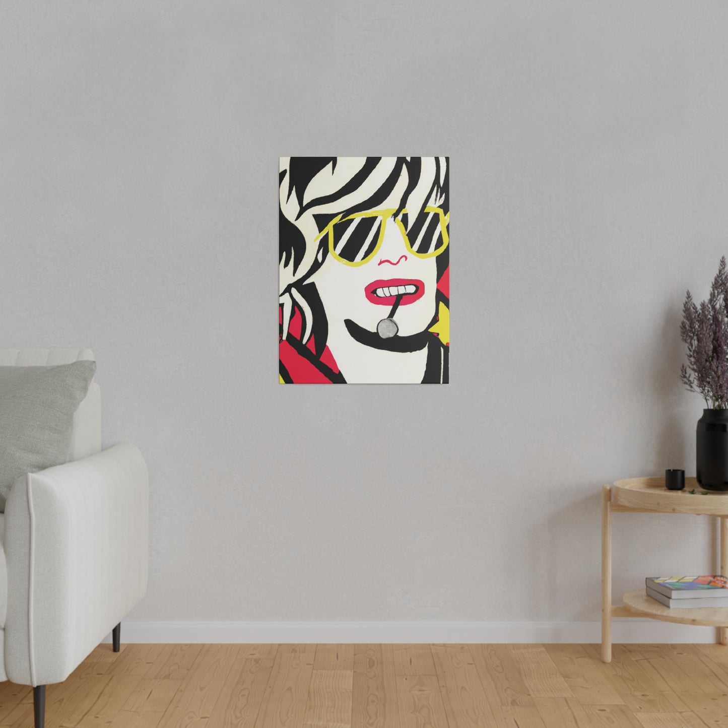 7456P - Rockstar Painting Print | Face | Abstract | Poster | Home Decor | Wall Art | Music Art | Canvas