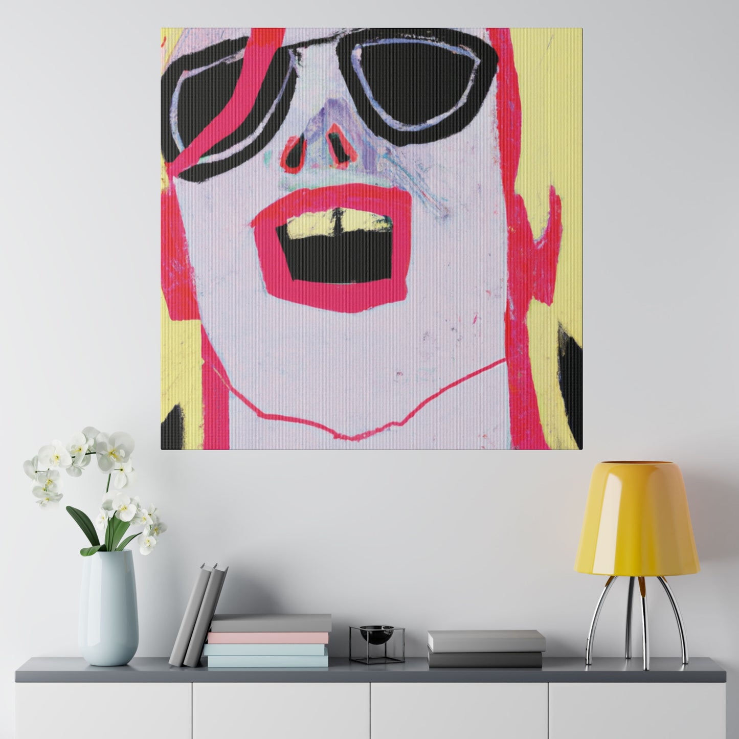 6233M - Rockstar Painting Print | Face | Abstract | Poster | Home Decor | Wall Art | Music Art | Canvas