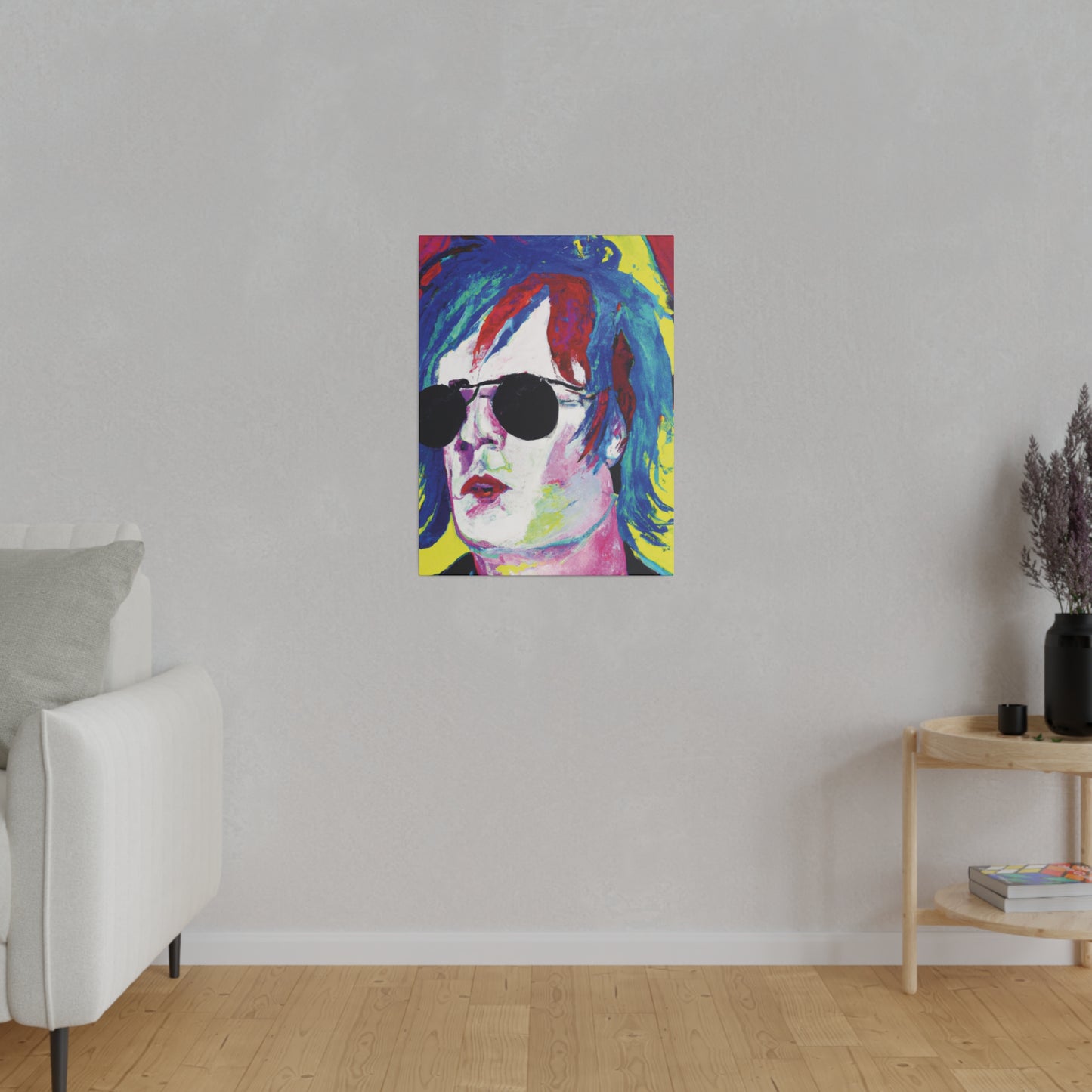 7634A - Rockstar Painting Print | Face | Abstract | Poster | Home Decor | Wall Art | Music Art | Canvas