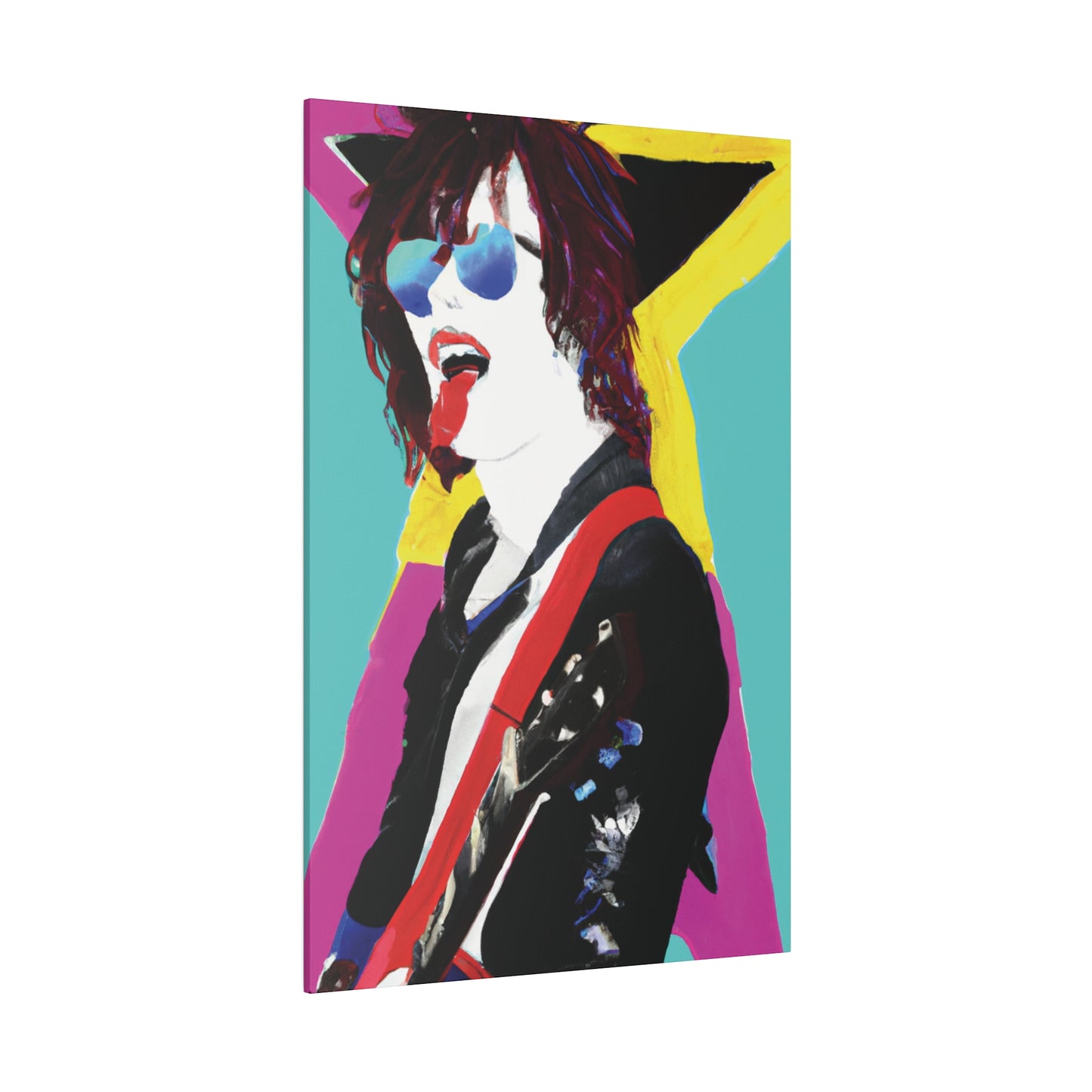 8865A - Rockstar Painting Print | Face | Abstract | Poster | Home Decor | Wall Art | Music Art | Canvas