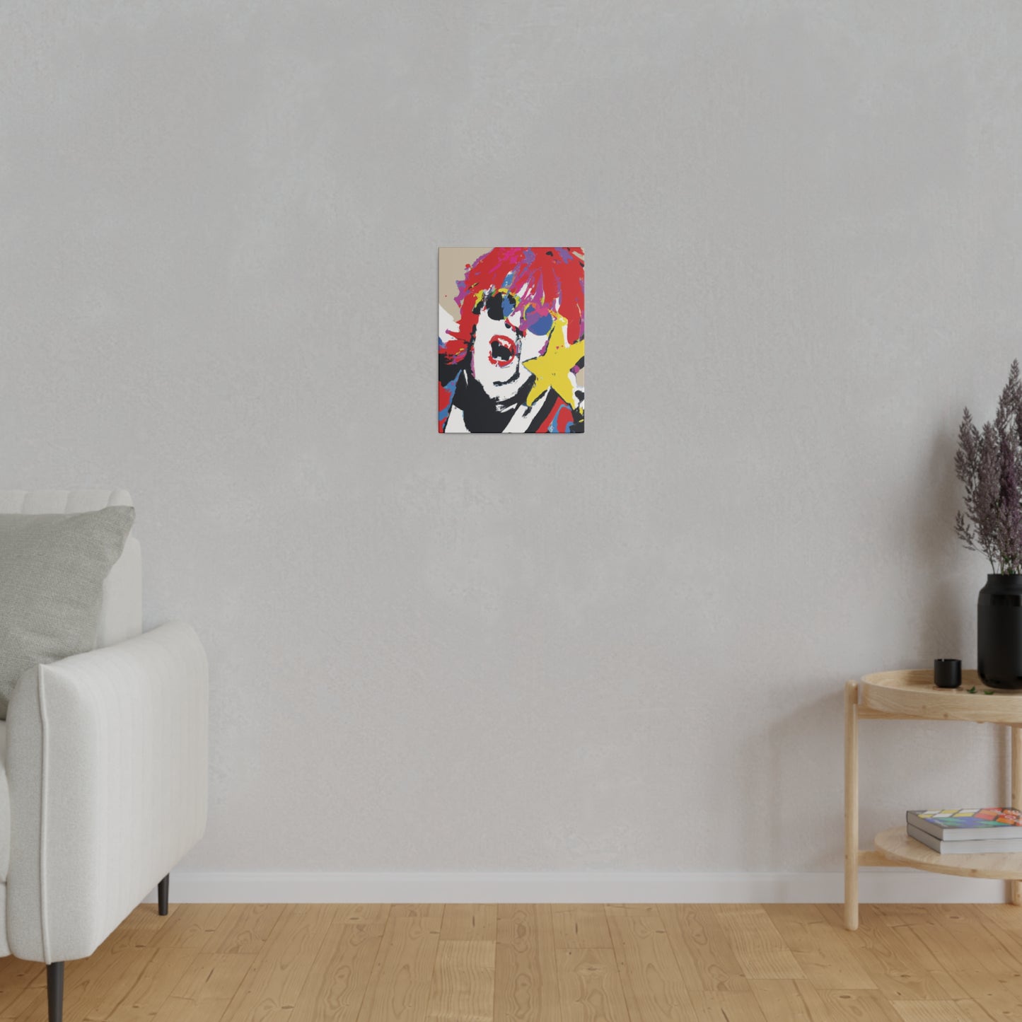 8717H - Rockstar Painting Print | Face | Abstract | Poster | Home Decor | Wall Art | Music Art | Canvas