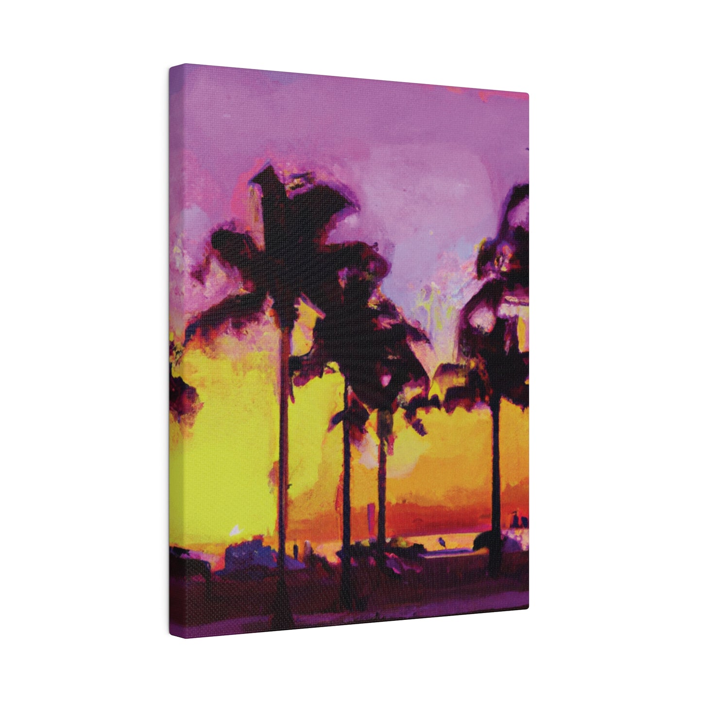 3958L - Miami Beach Sunset Painting Print | Miami | Beach | Sunset | Poster | Home Decor | Wall Art | Canvas