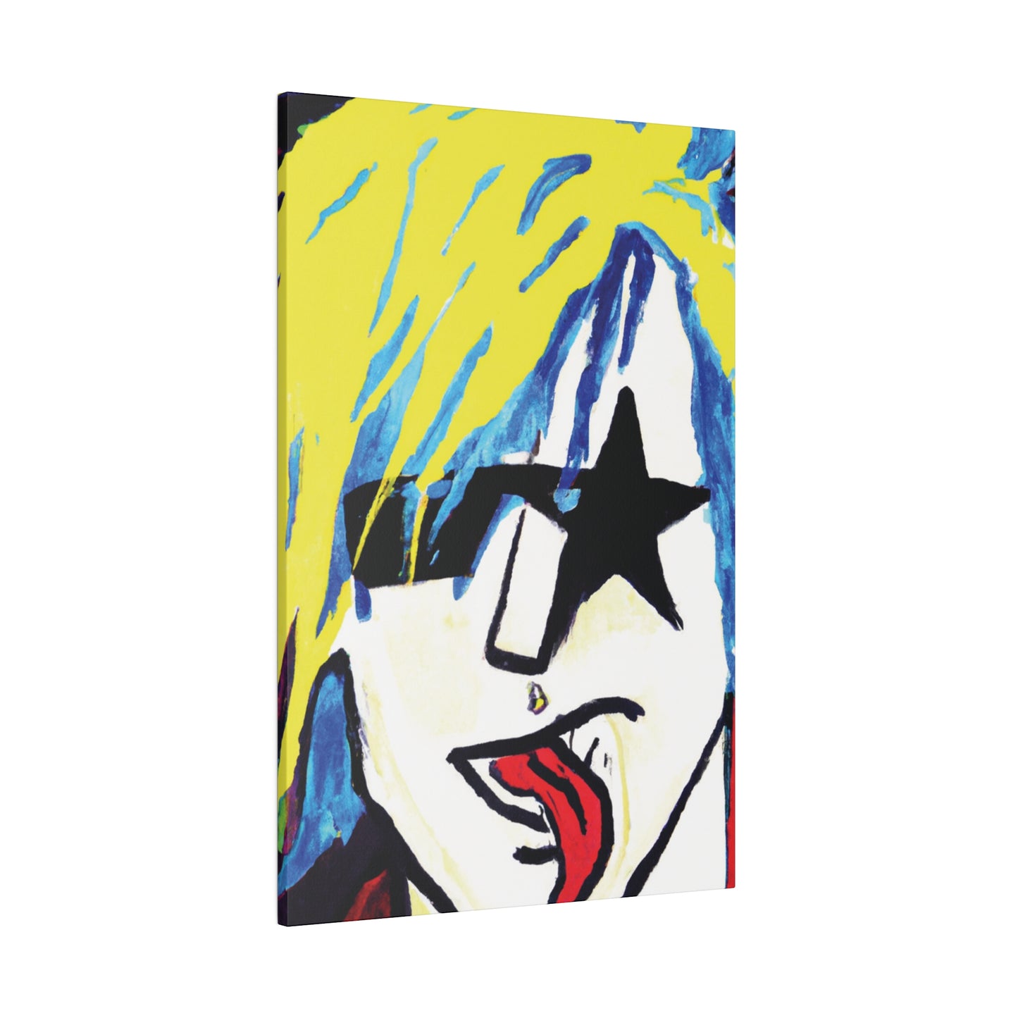 8584V - Rockstar Painting Print | Face | Abstract | Poster | Home Decor | Wall Art | Music Art | Canvas