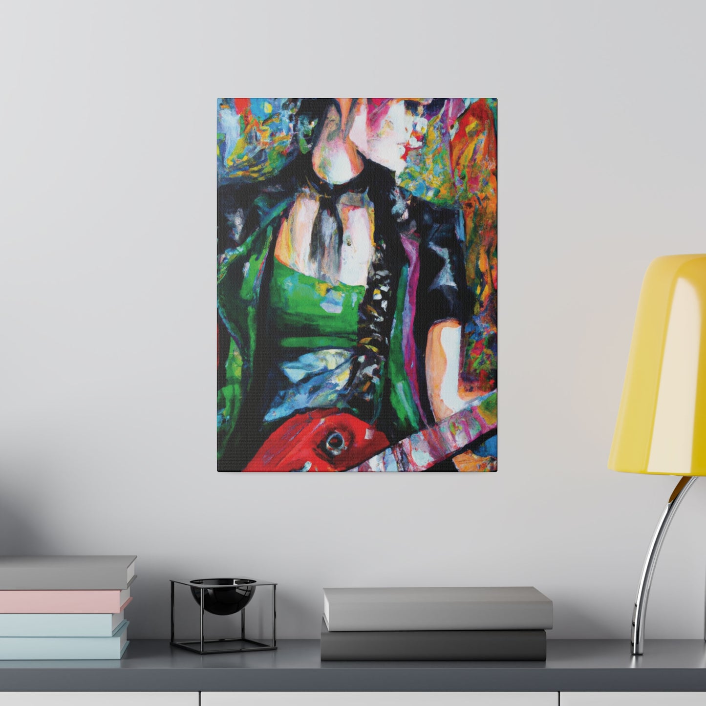 9737J - Rockstar Oil Painting Style Print | Poster | Home Decor | Wall Art | Music Art | Canvas