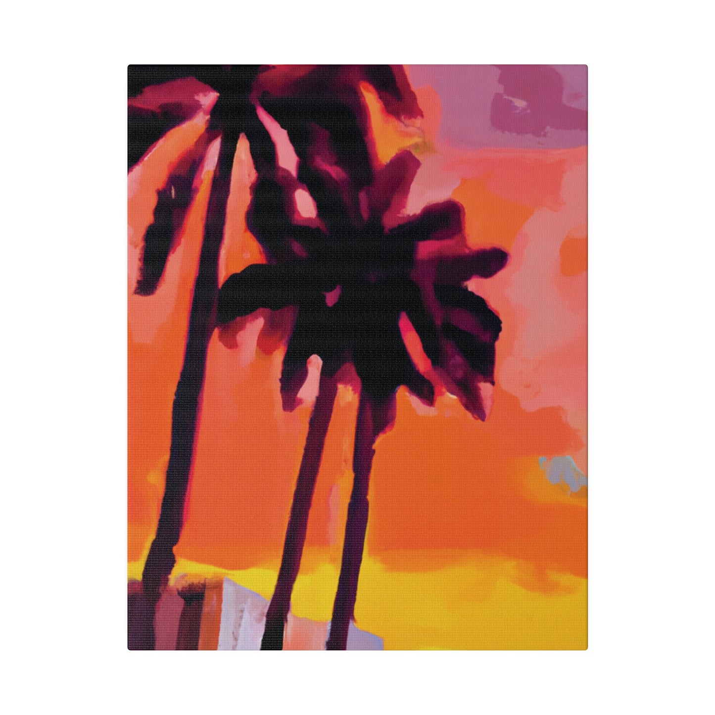 8398N - Miami Beach Sunset Painting Print | Miami | Beach | Sunset | Poster | Home Decor | Wall Art | Canvas